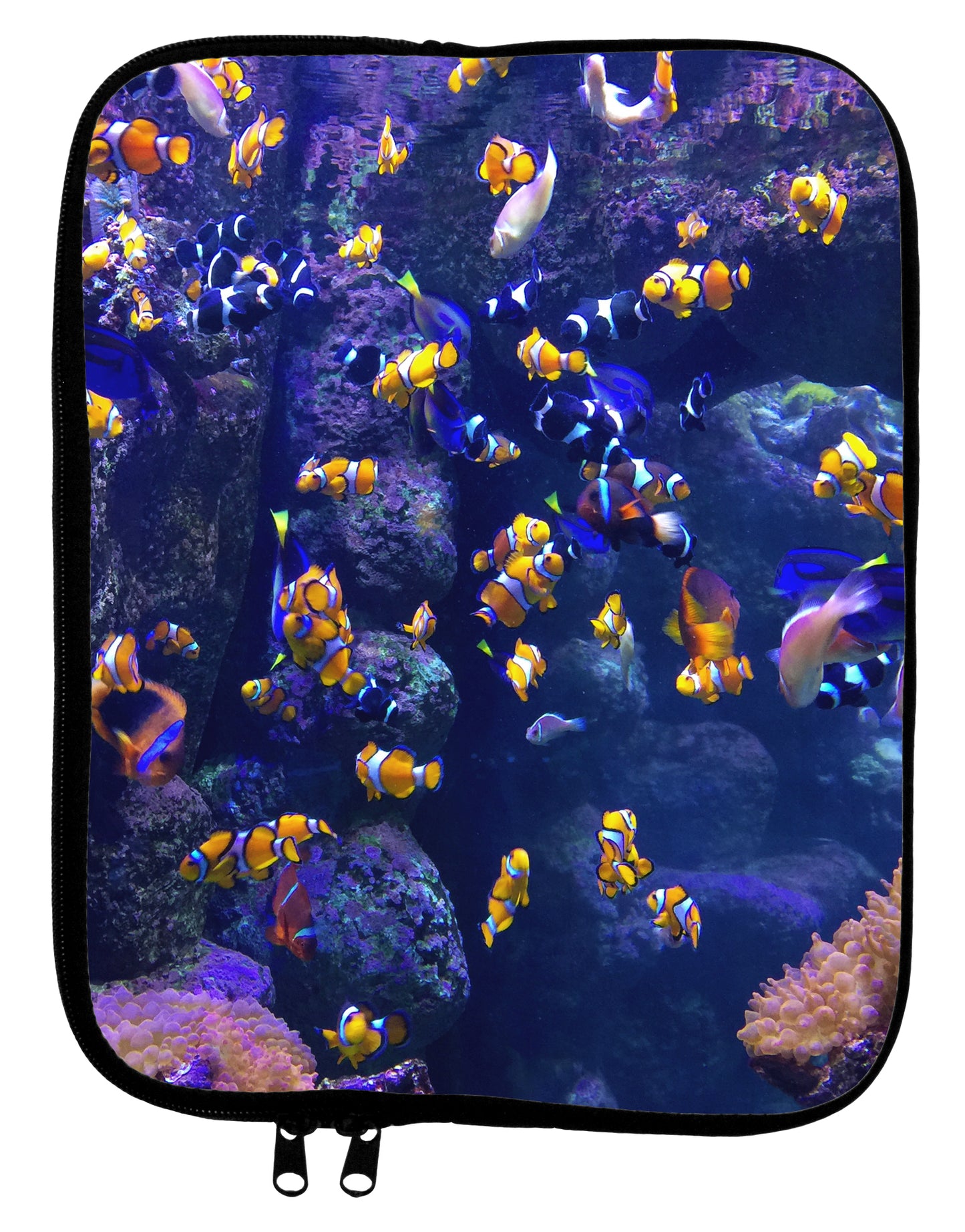 Underwater Ocean View Clownfish 9 x 11.5 Tablet Sleeve All Over Print by TooLoud-TooLoud-White-Black-Davson Sales