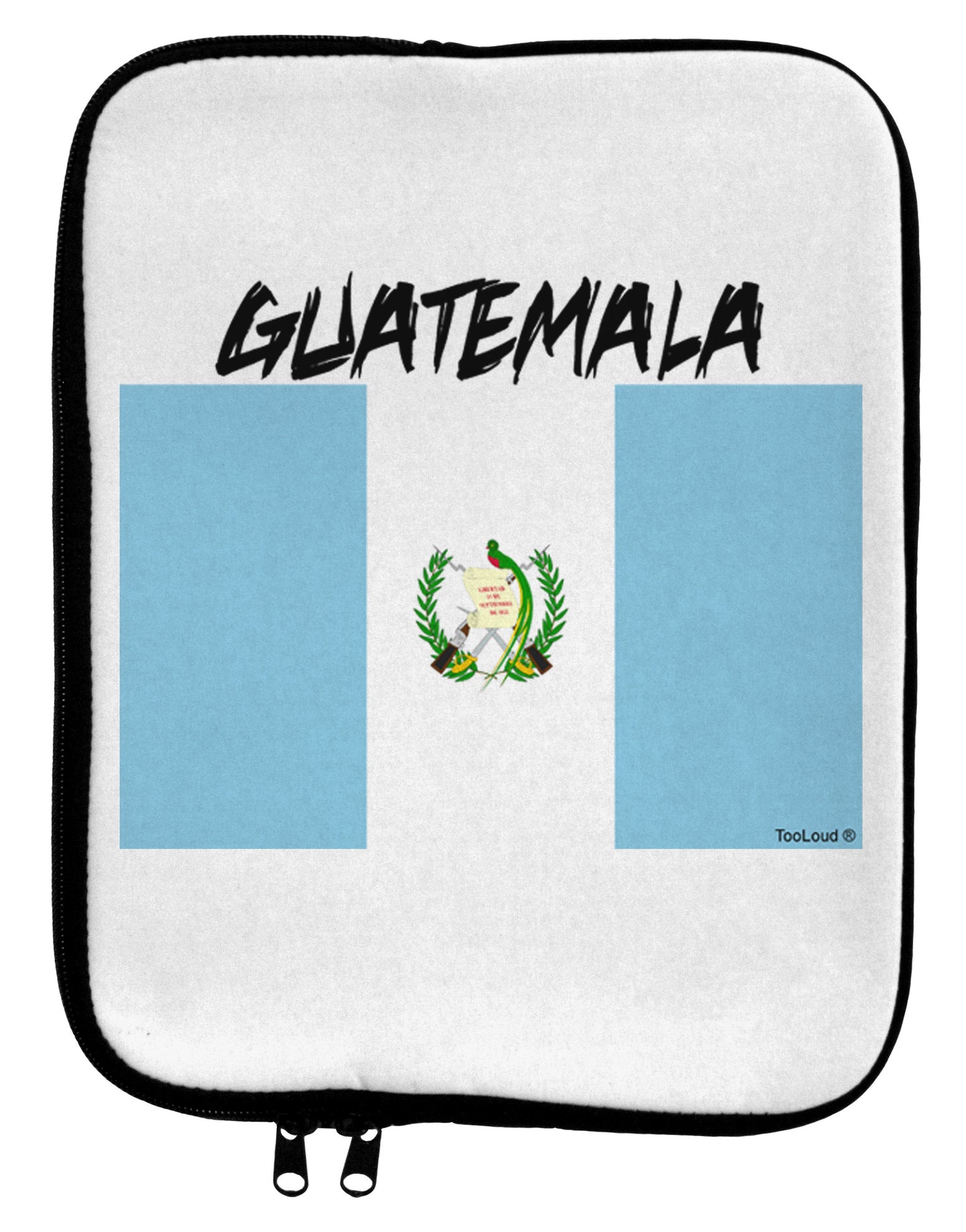 Guatamelan Flag Design 9 x 11.5 Tablet Sleeve by TooLoud-TooLoud-White-Black-Davson Sales