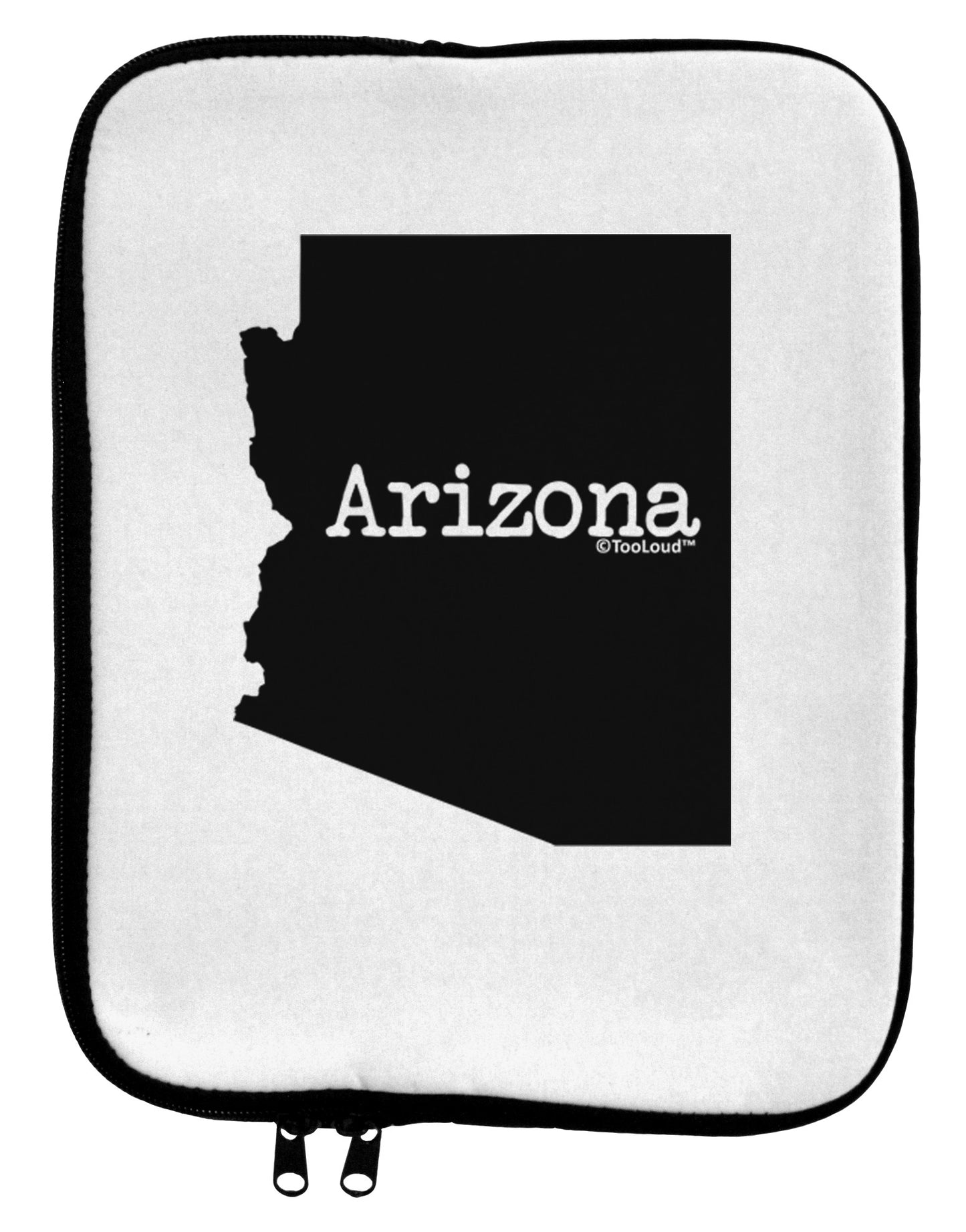 Arizona - United States Shape 9 x 11.5 Tablet Sleeve by TooLoud-TooLoud-White-Black-Davson Sales