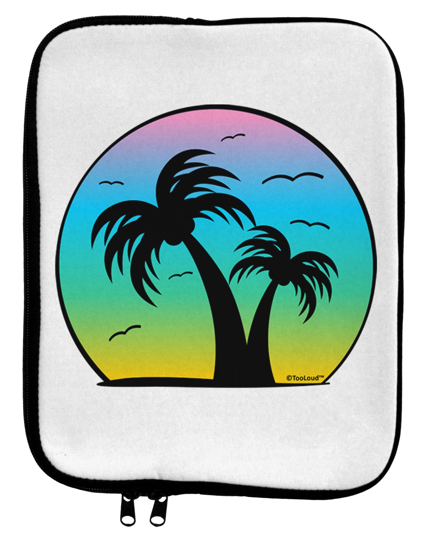 Palm Trees Silhouette - Beach Sunset Design by TooLoud-TooLoud-White-Black-Davson Sales