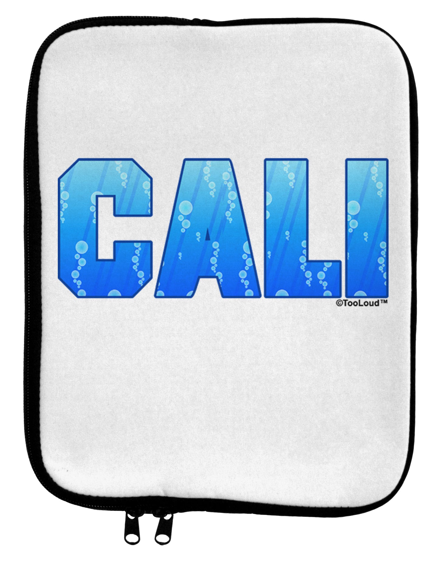 Cali Ocean Bubbles 9 x 11.5 Tablet Sleeve by TooLoud-TooLoud-White-Black-Davson Sales