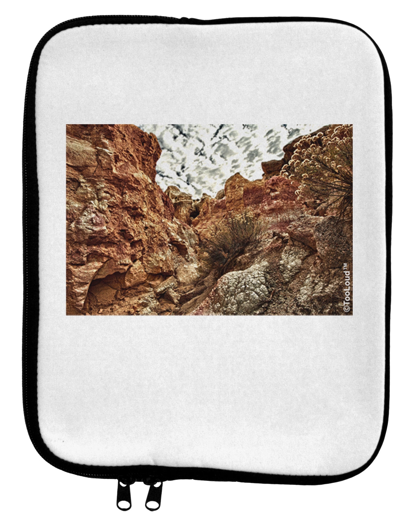 Colorado Painted Rocks 9 x 11.5 Tablet Sleeve-TooLoud-White-Black-Davson Sales