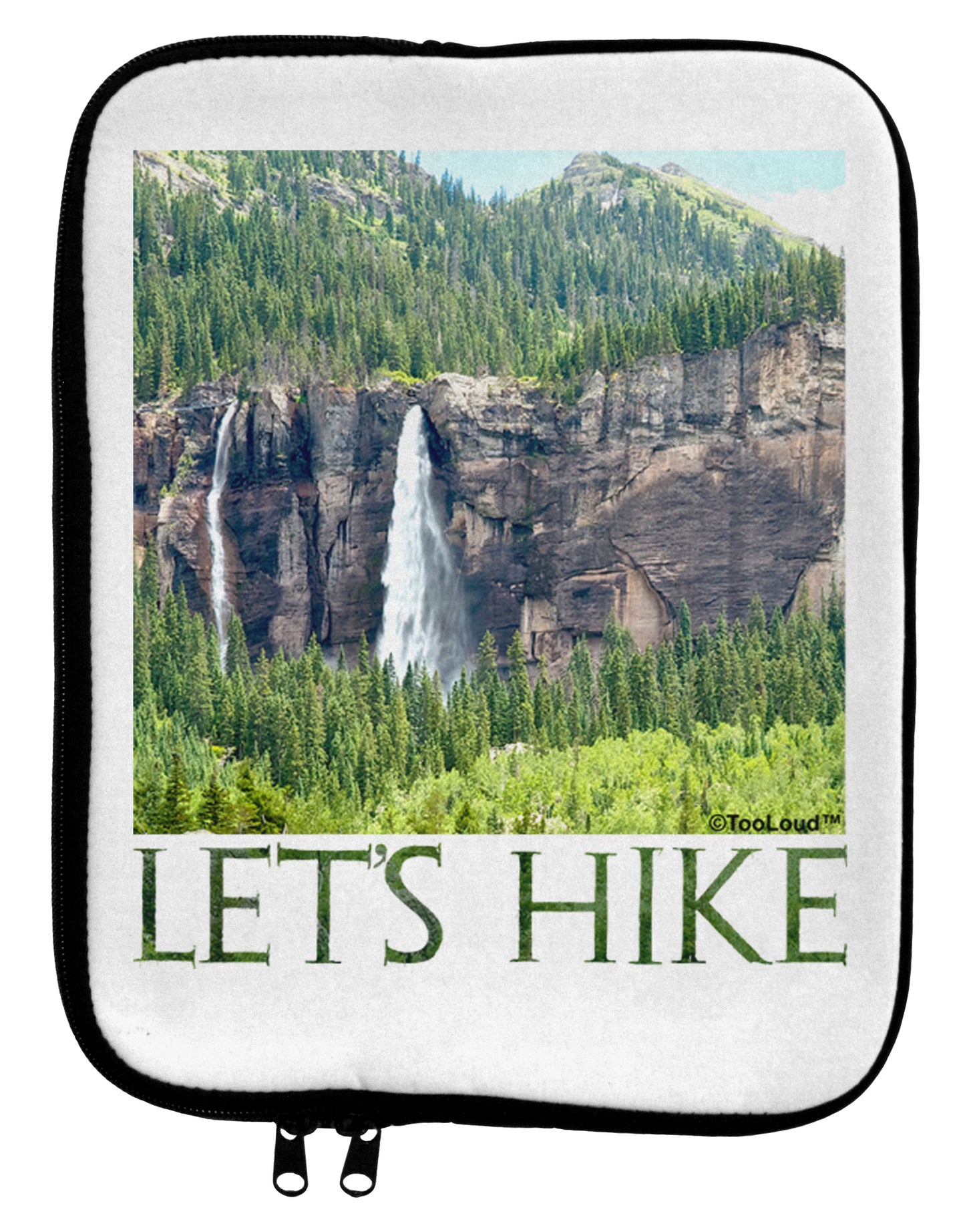 Beautiful Cliffs - Lets Hike 9 x 11.5 Tablet Sleeve by TooLoud-TooLoud-White-Black-Davson Sales