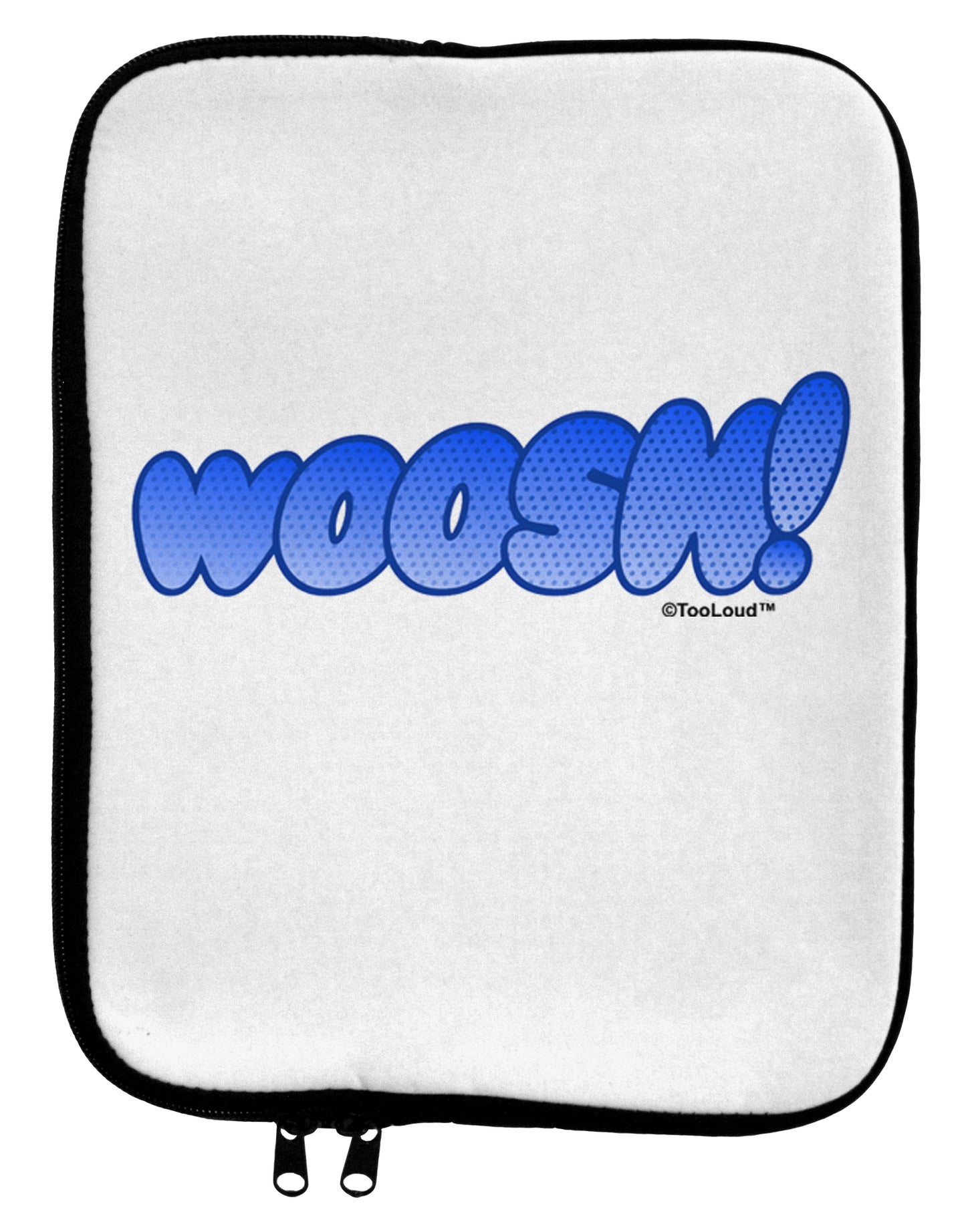 Onomatopoeia WOOSH 9 x 11.5 Tablet Sleeve by TooLoud-TooLoud-White-Black-Davson Sales