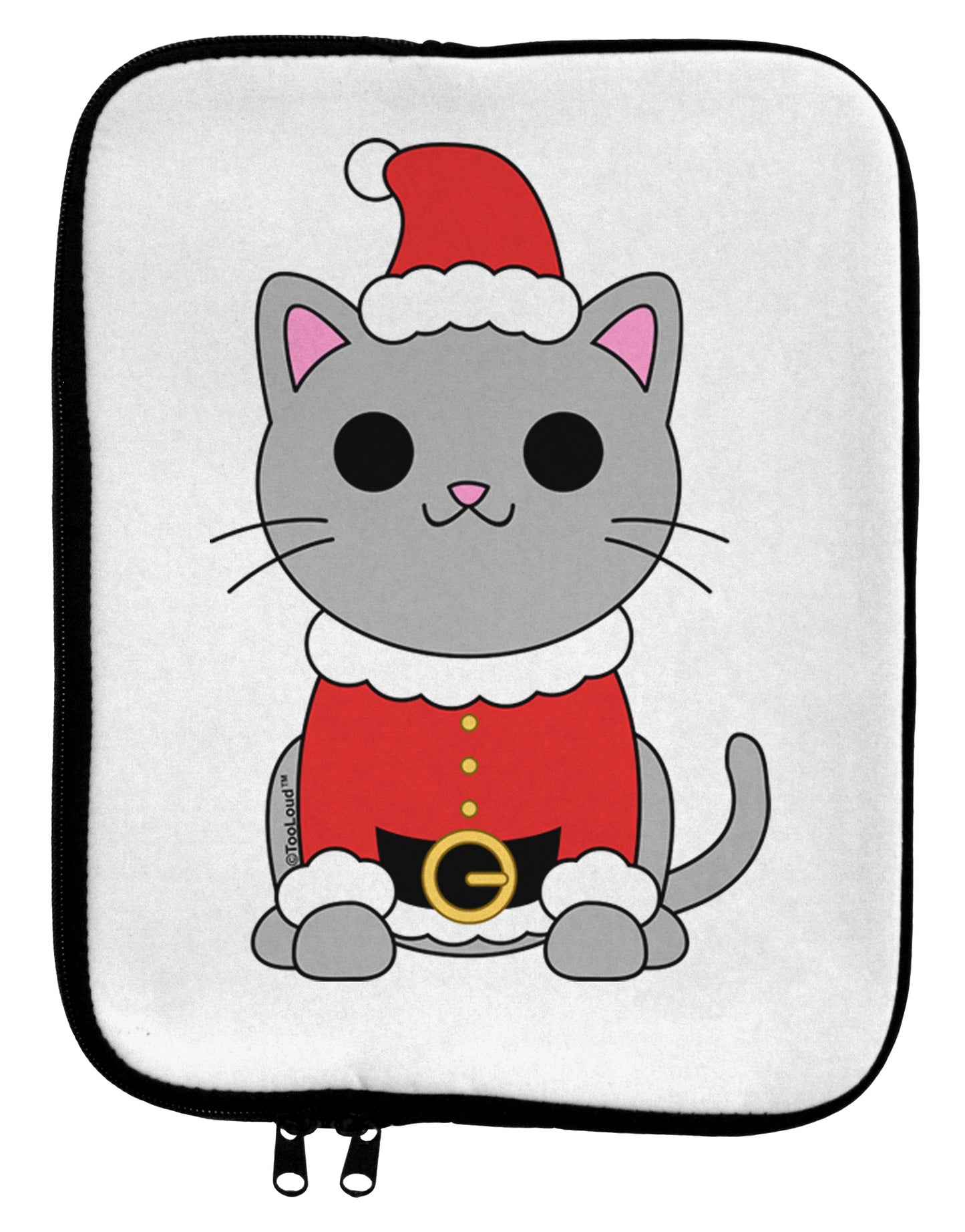 Mr. Whiskerton Santa Suit - Christmas 9 x 11.5 Tablet Sleeve by TooLoud-TooLoud-White-Black-Davson Sales