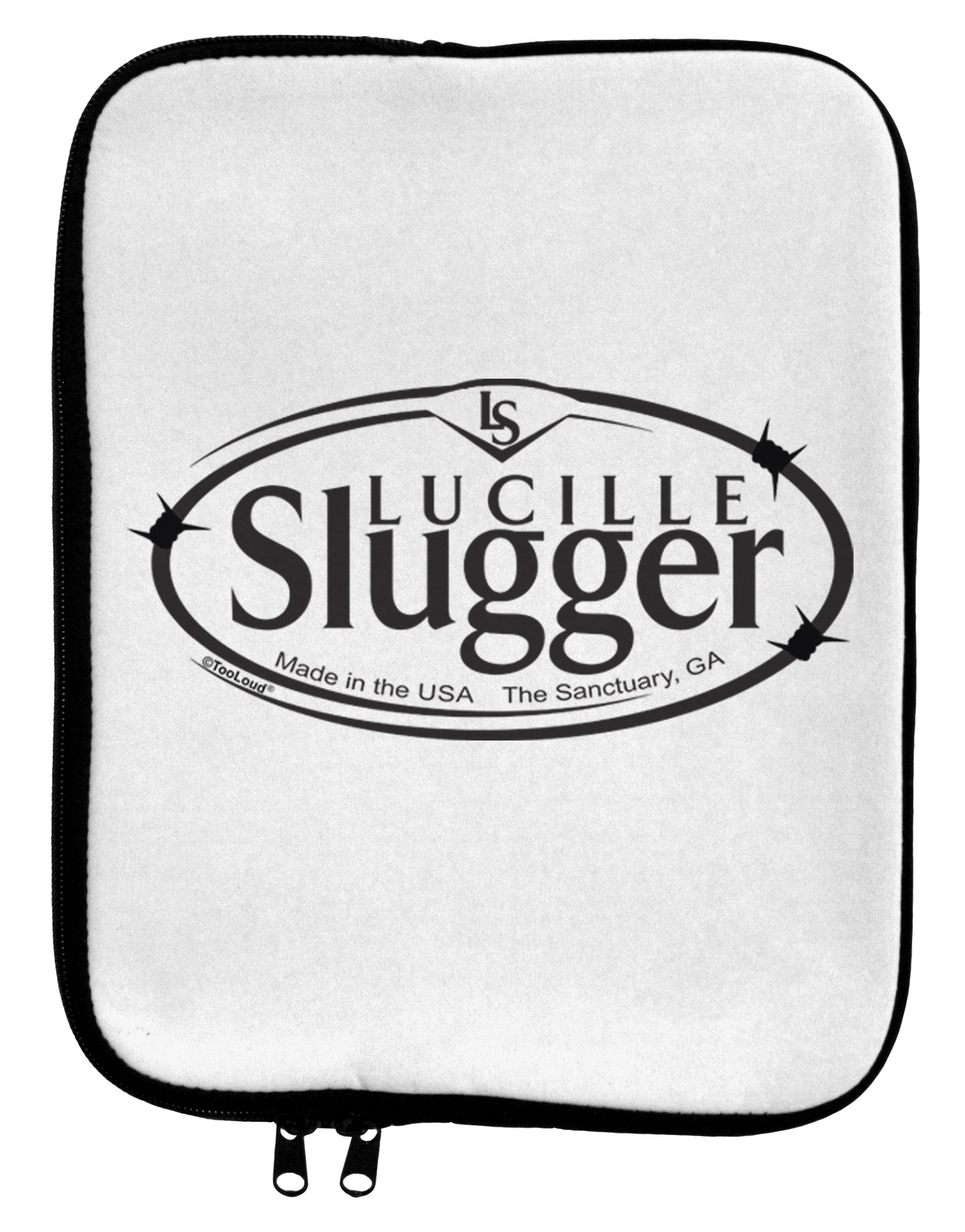 Lucille Slugger Logo 9 x 11.5 Tablet Sleeve by TooLoud-TooLoud-White-Black-Davson Sales