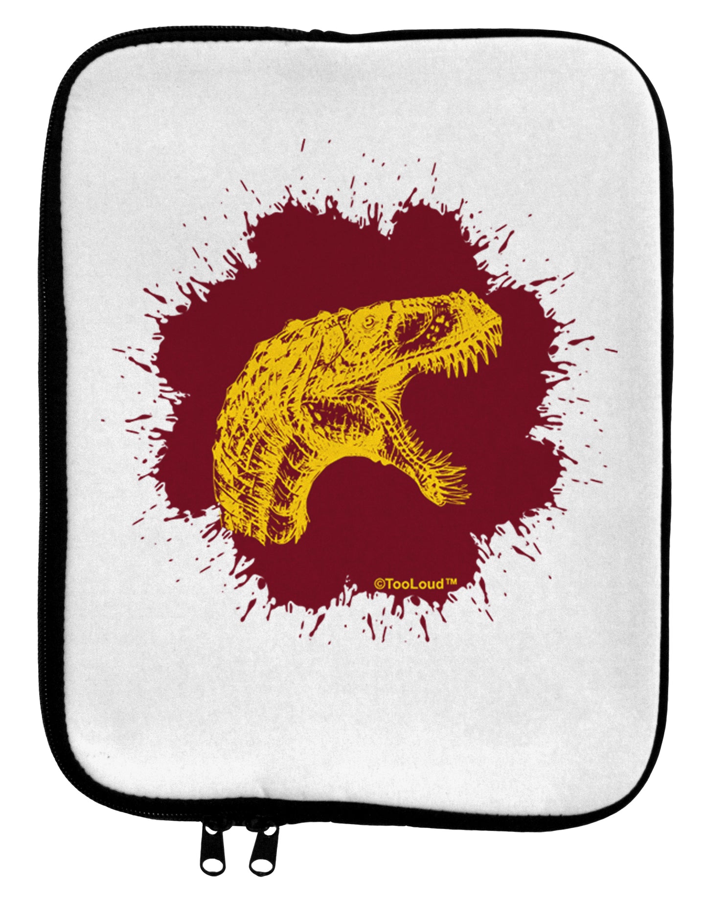 Jurassic Dinosaur Face Blood Splatter 9 x 11.5 Tablet Sleeve by TooLoud-TooLoud-White-Black-Davson Sales