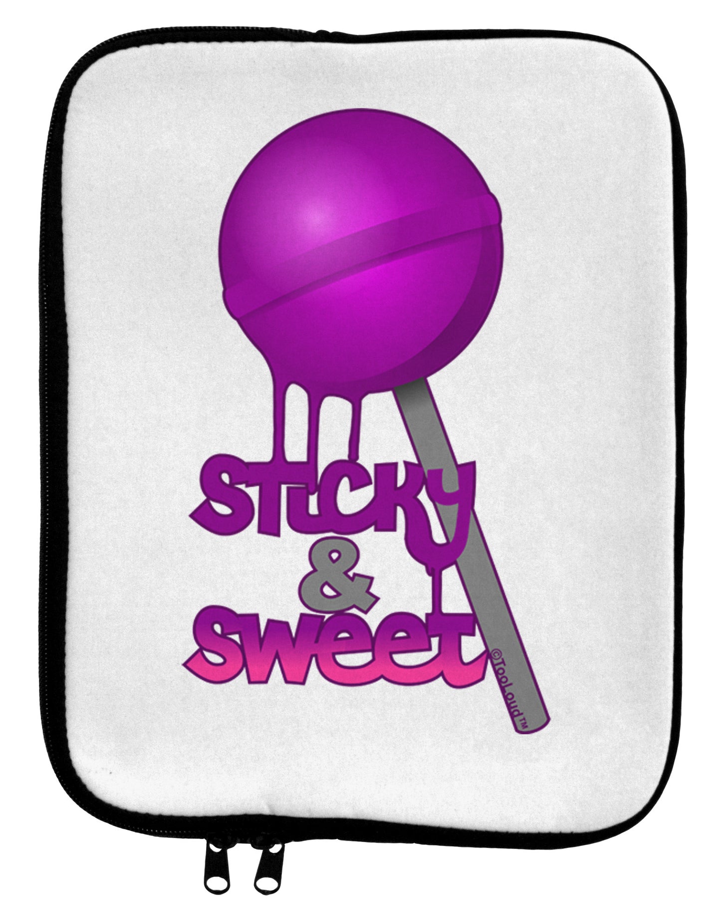 Sticky & Sweet Lollipop 9 x 11.5 Tablet Sleeve-TooLoud-White-Black-Davson Sales