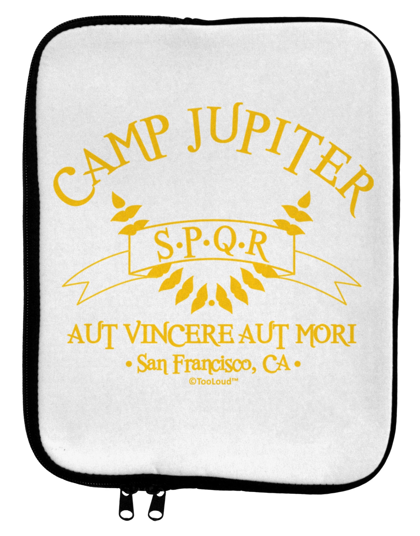 Camp Jupiter - SPQR Banner - Gold 9 x 11.5 Tablet Sleeve by TooLoud-TooLoud-White-Black-Davson Sales