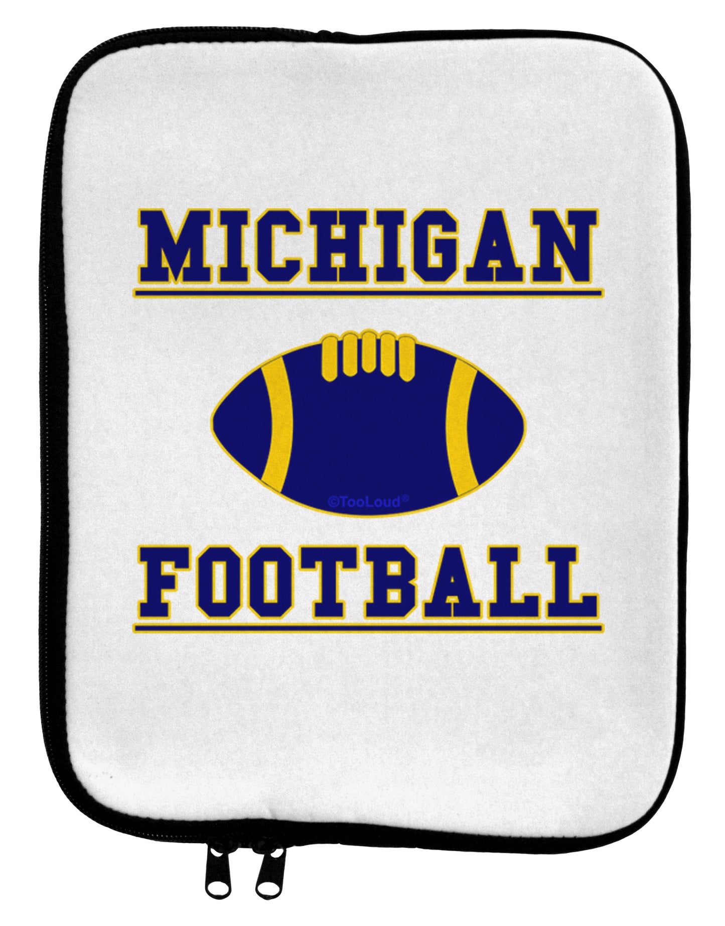 Michigan Football 9 x 11.5 Tablet Sleeve by TooLoud-TooLoud-White-Black-Davson Sales