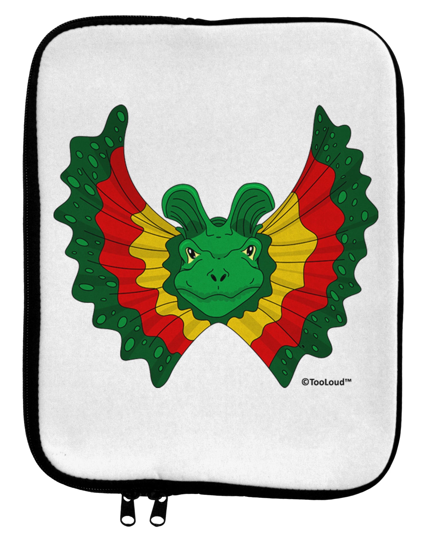 Dilophosaurus Design - Color 9 x 11.5 Tablet Sleeve by TooLoud-TooLoud-White-Black-Davson Sales