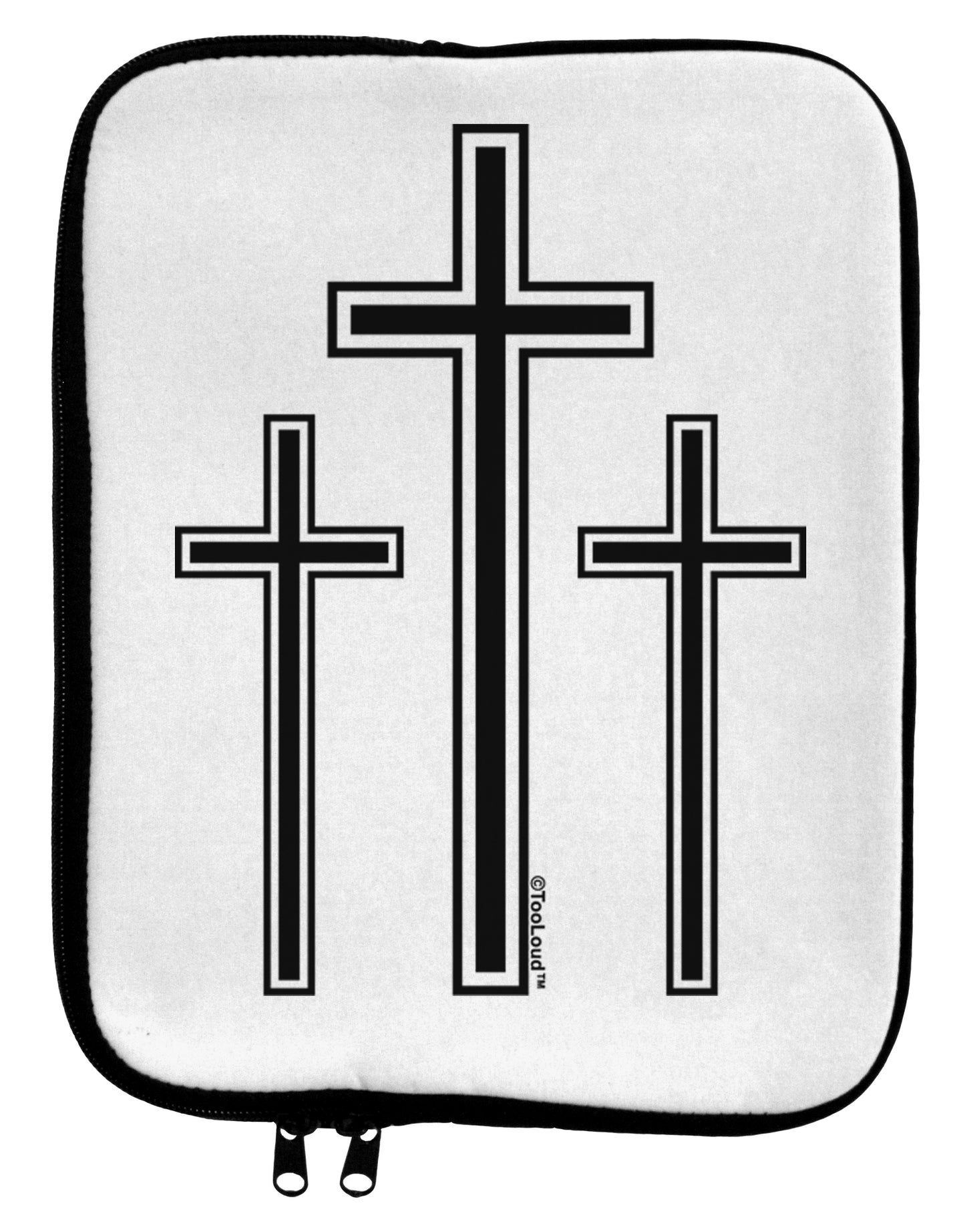 Three Cross Design - Easter 9 x 11.5 Tablet Sleeve by TooLoud-TooLoud-White-Black-Davson Sales