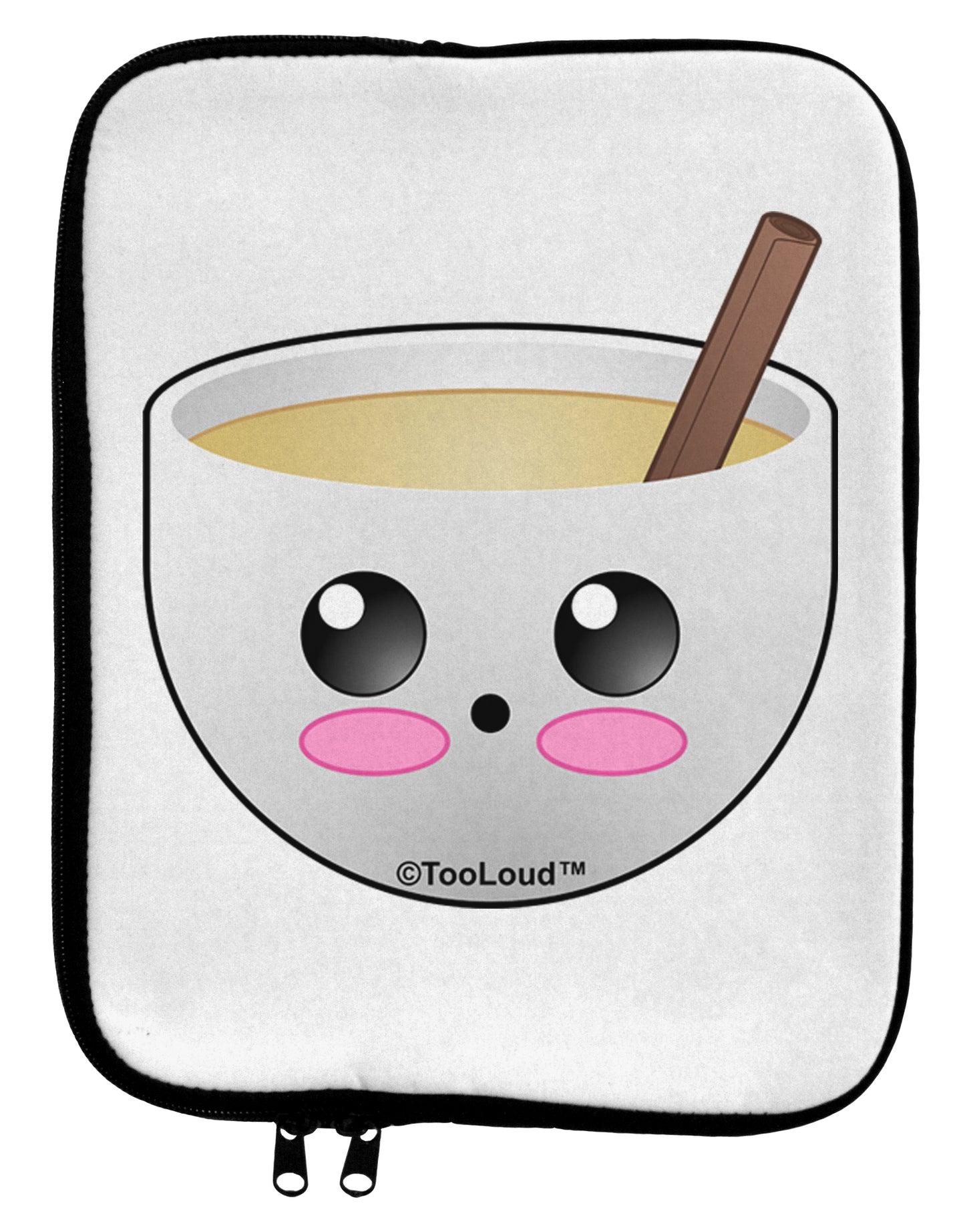 Cute Egg Nog Design - 9 x 11.5 Tablet Sleeve by TooLoud-TooLoud-White-Black-Davson Sales