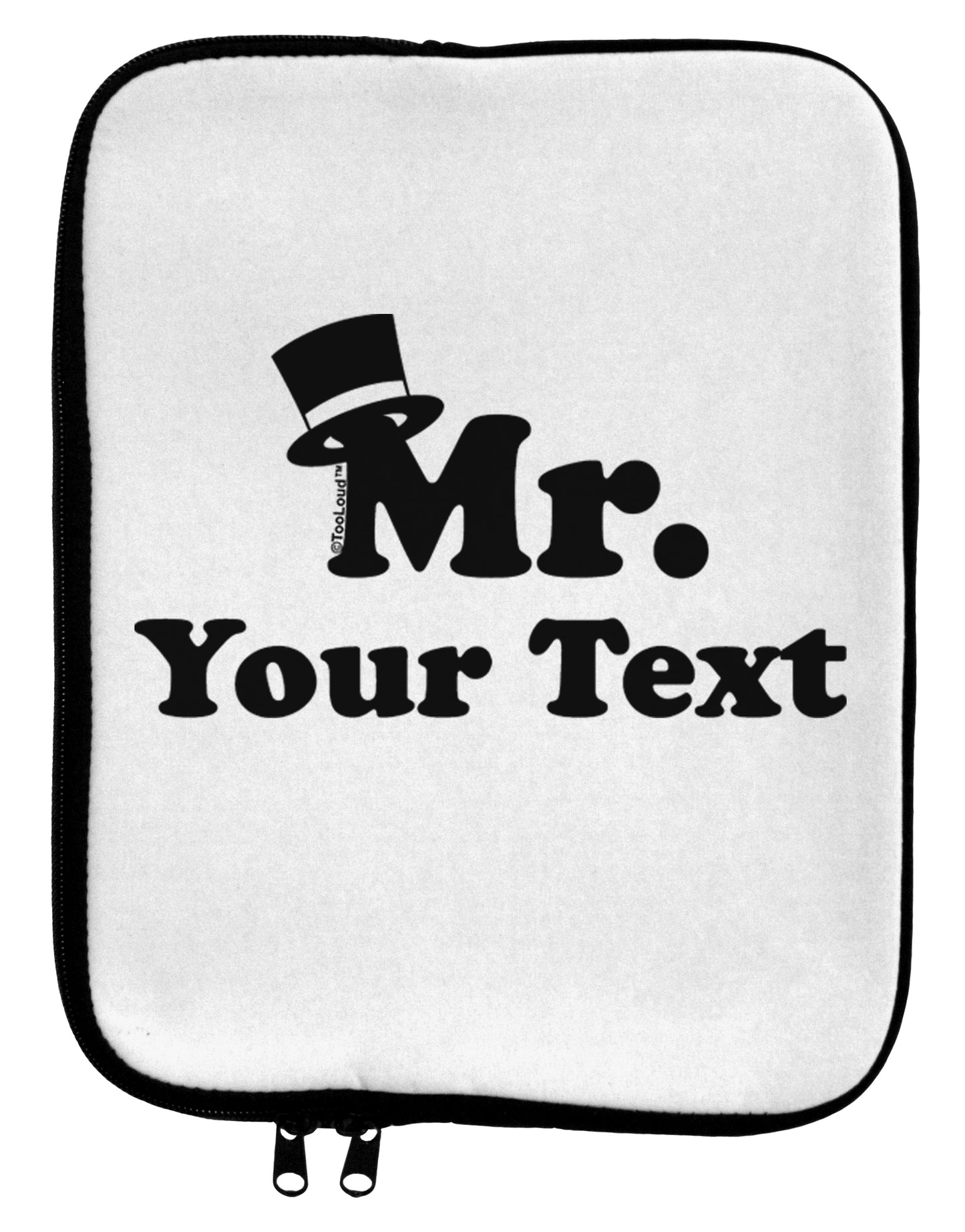 Personalized Mr Classy 9 x 11.5 Tablet Sleeve by TooLoud-TooLoud-White-Black-Davson Sales