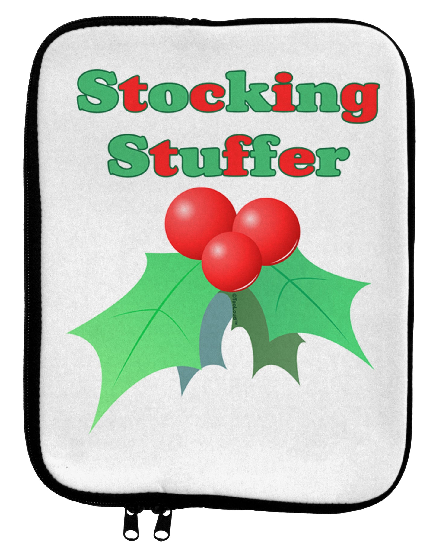 Stocking Stuffer Design - Christmas 9 x 11.5 Tablet Sleeve by TooLoud-TooLoud-White-Black-Davson Sales