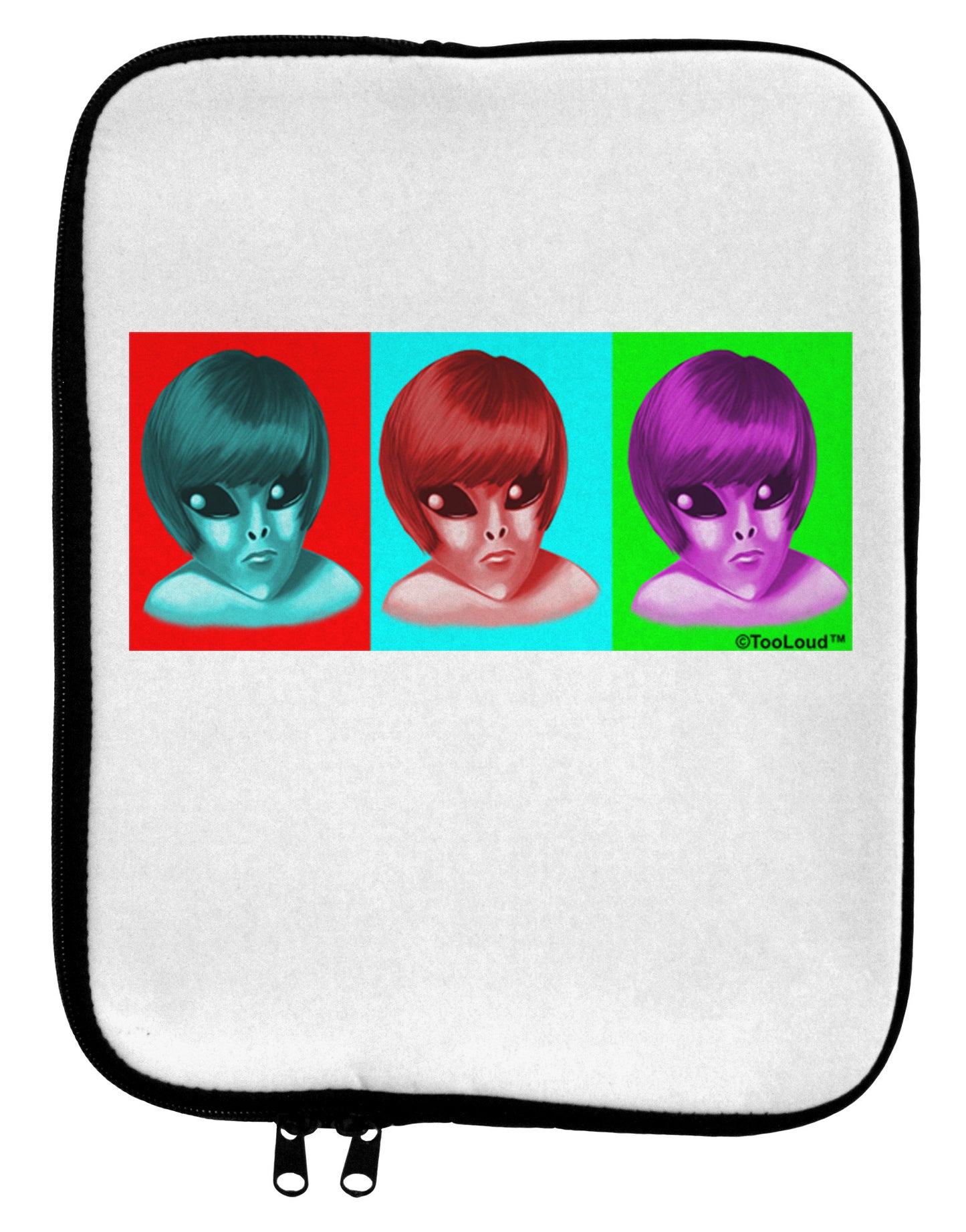 Extraterrestial Pop-art #1 9 x 11.5 Tablet Sleeve by TooLoud-TooLoud-White-Black-Davson Sales