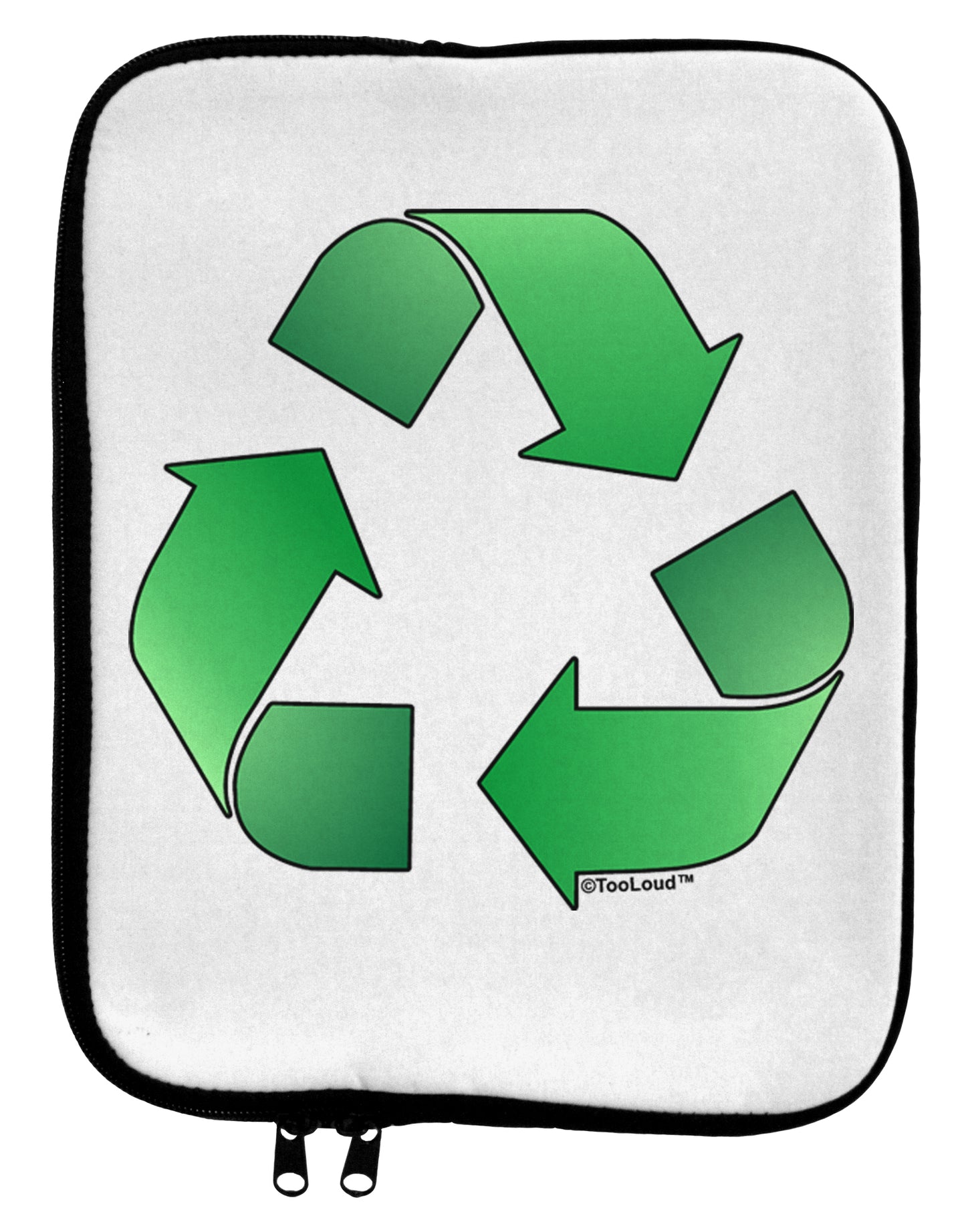Recycle Green 9 x 11.5 Tablet Sleeve by TooLoud-TooLoud-White-Black-Davson Sales