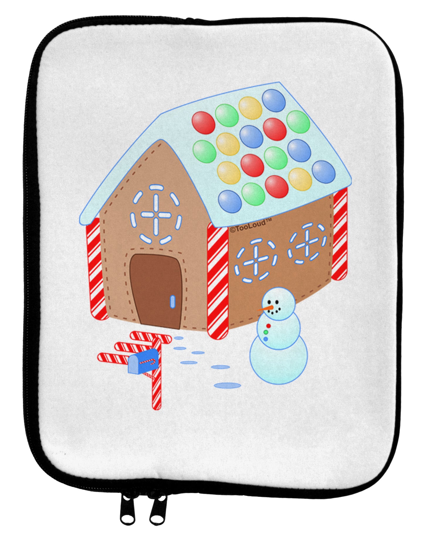 Little Gingerbread House Design #1 9 x 11.5 Tablet Sleeve by TooLoud-TooLoud-White-Black-Davson Sales