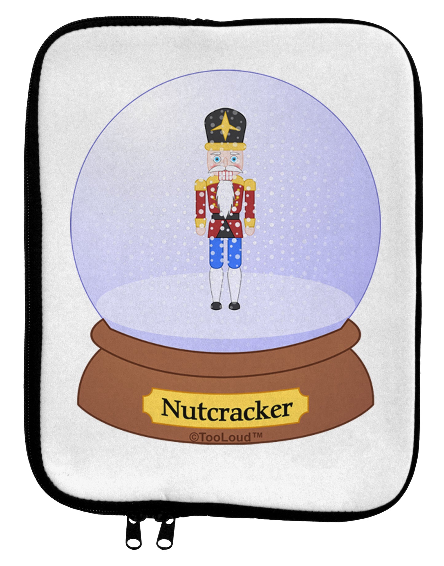 Nutcracker Snow Globe - Red Gold Black 9 x 11.5 Tablet Sleeve by TooLoud-TooLoud-White-Black-Davson Sales