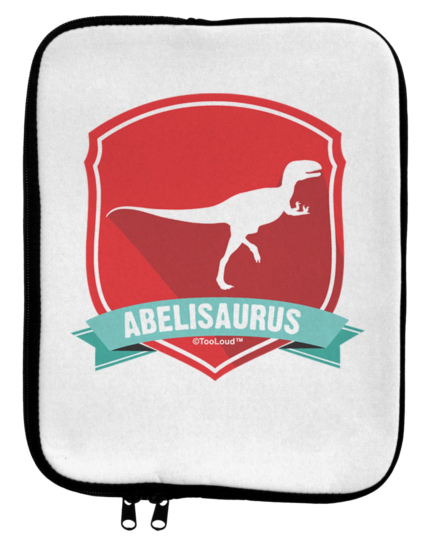 Jurassic Abelisaurus Dinosaur Design 9 x 11.5 Tablet Sleeve by TooLoud-TooLoud-White-Black-Davson Sales