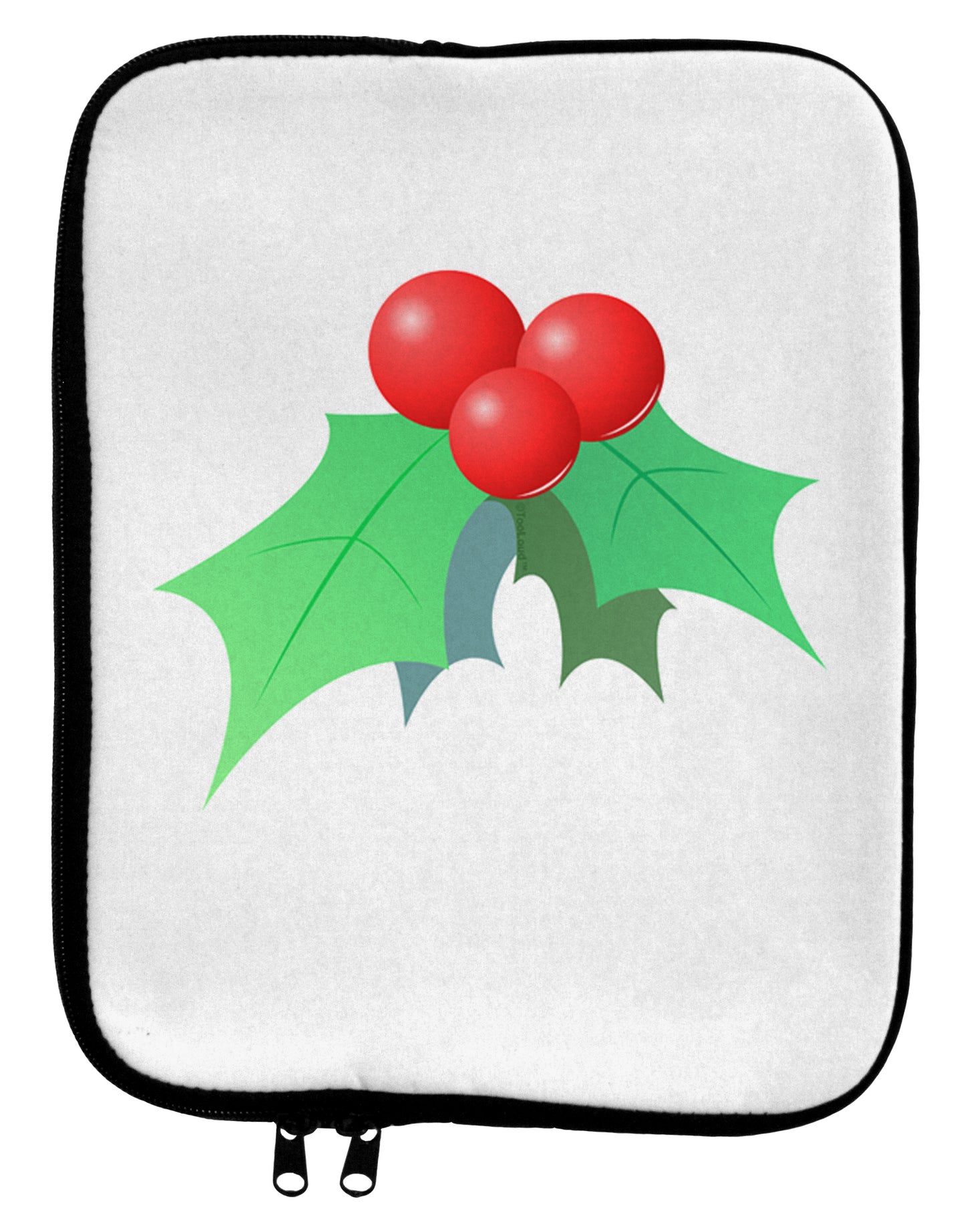 Mistletoe Christmas Design 9 x 11.5 Tablet Sleeve-TooLoud-White-Black-Davson Sales