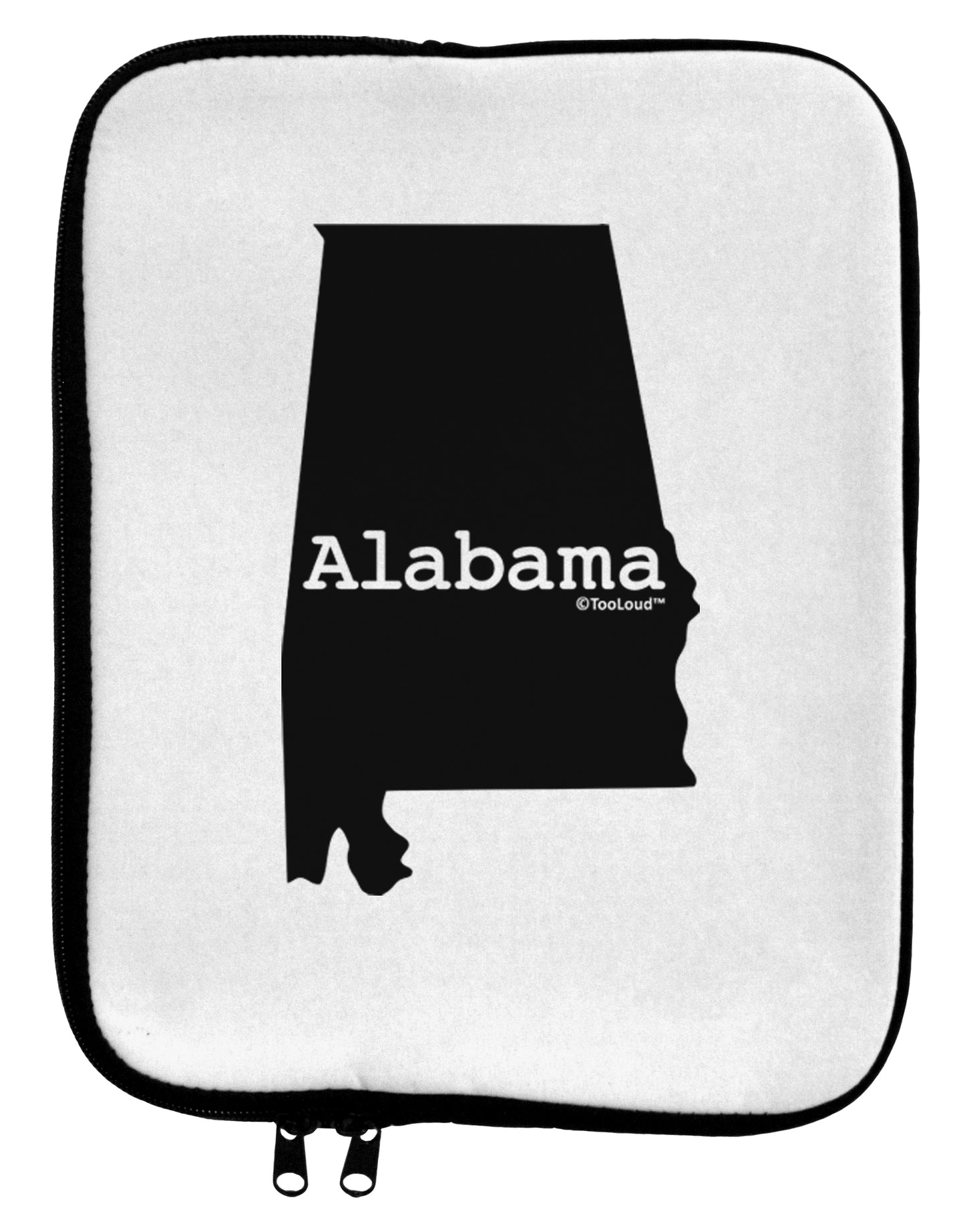 Alabama - United States Shape 9 x 11.5 Tablet Sleeve by TooLoud-TooLoud-White-Black-Davson Sales