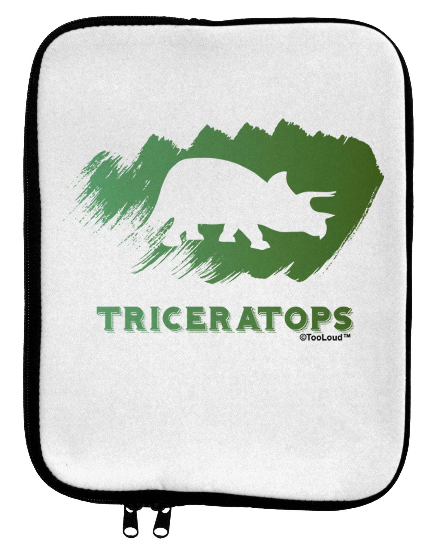 Jurassic Triceratops Design 9 x 11.5 Tablet Sleeve by TooLoud-TooLoud-White-Black-Davson Sales