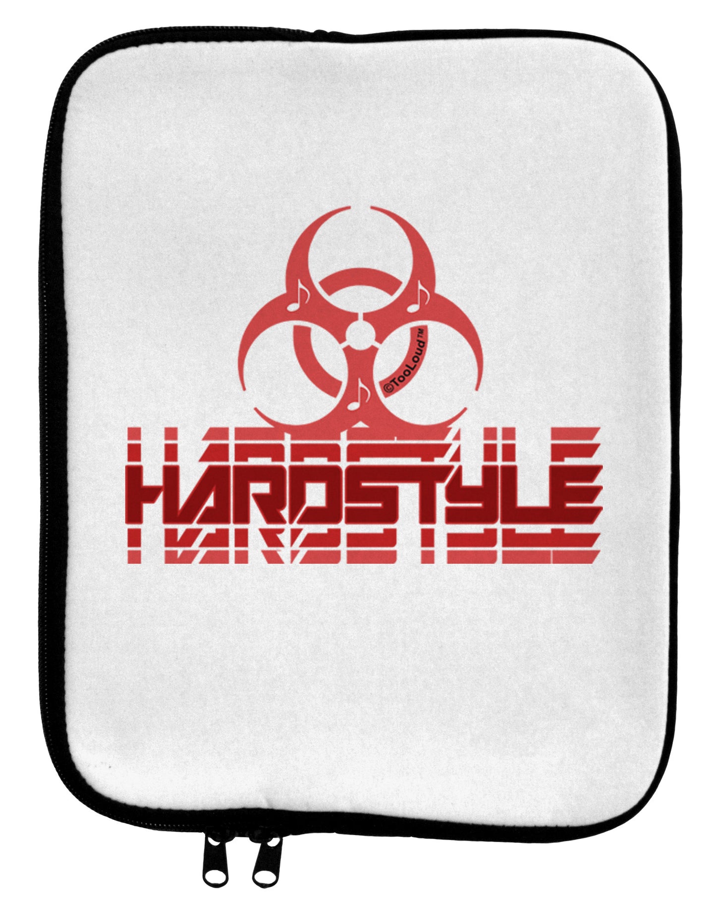 Hardstyle Biohazard 9 x 11.5 Tablet Sleeve-TooLoud-White-Black-Davson Sales
