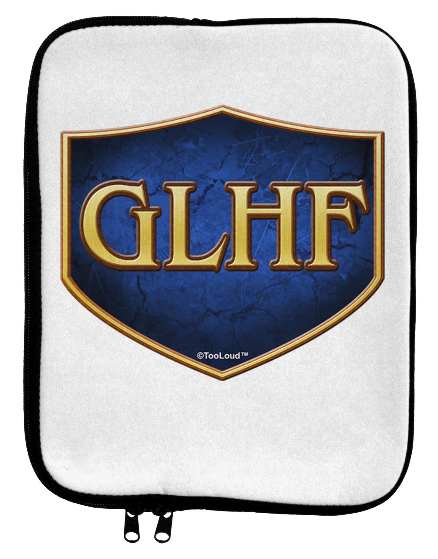 GLHF - Good Luck Have Fun 9 x 11.5 Tablet Sleeve by TooLoud-TooLoud-White-Black-Davson Sales
