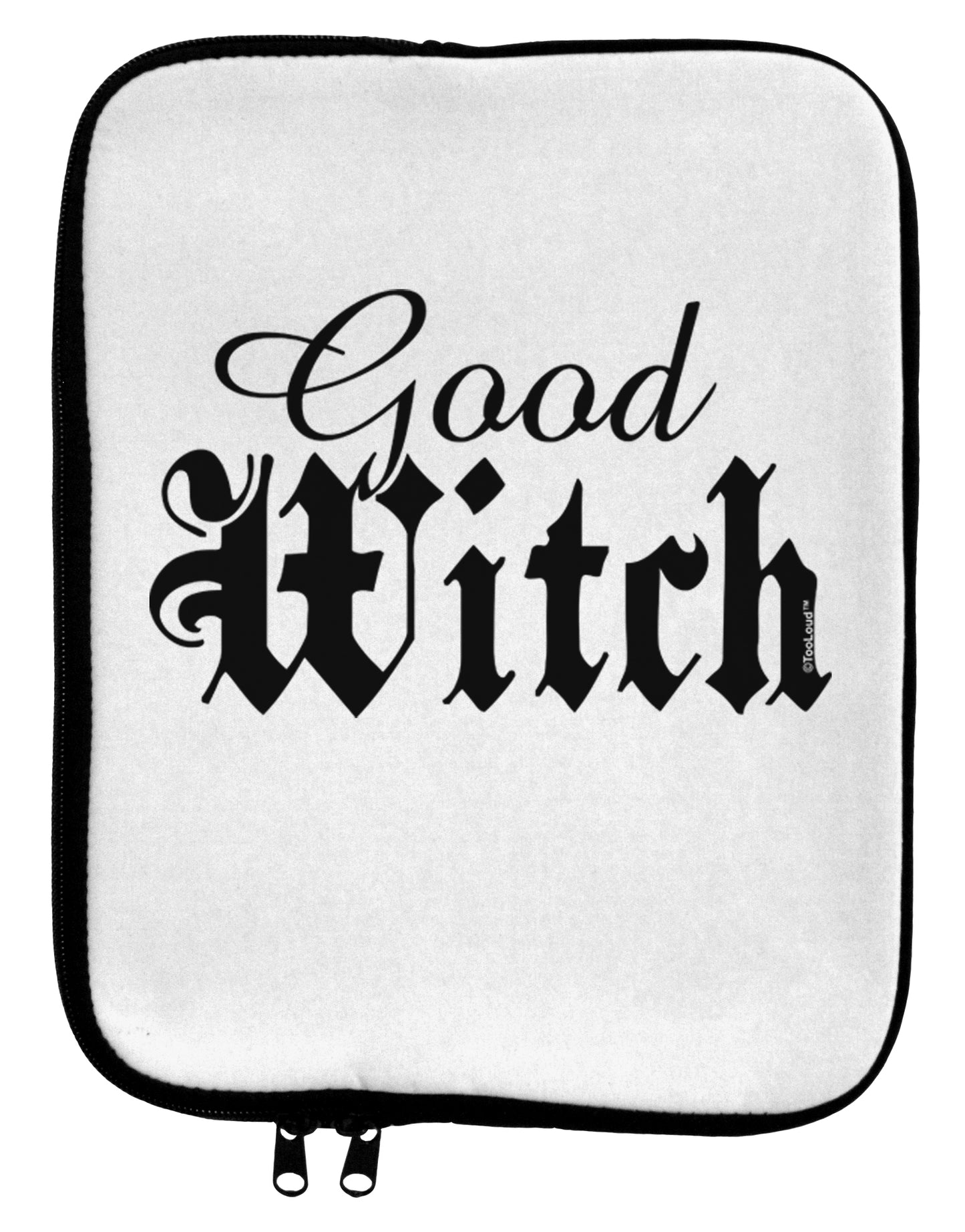 Good Witch - Halloween Text 9 x 11.5 Tablet Sleeve-TooLoud-White-Black-Davson Sales