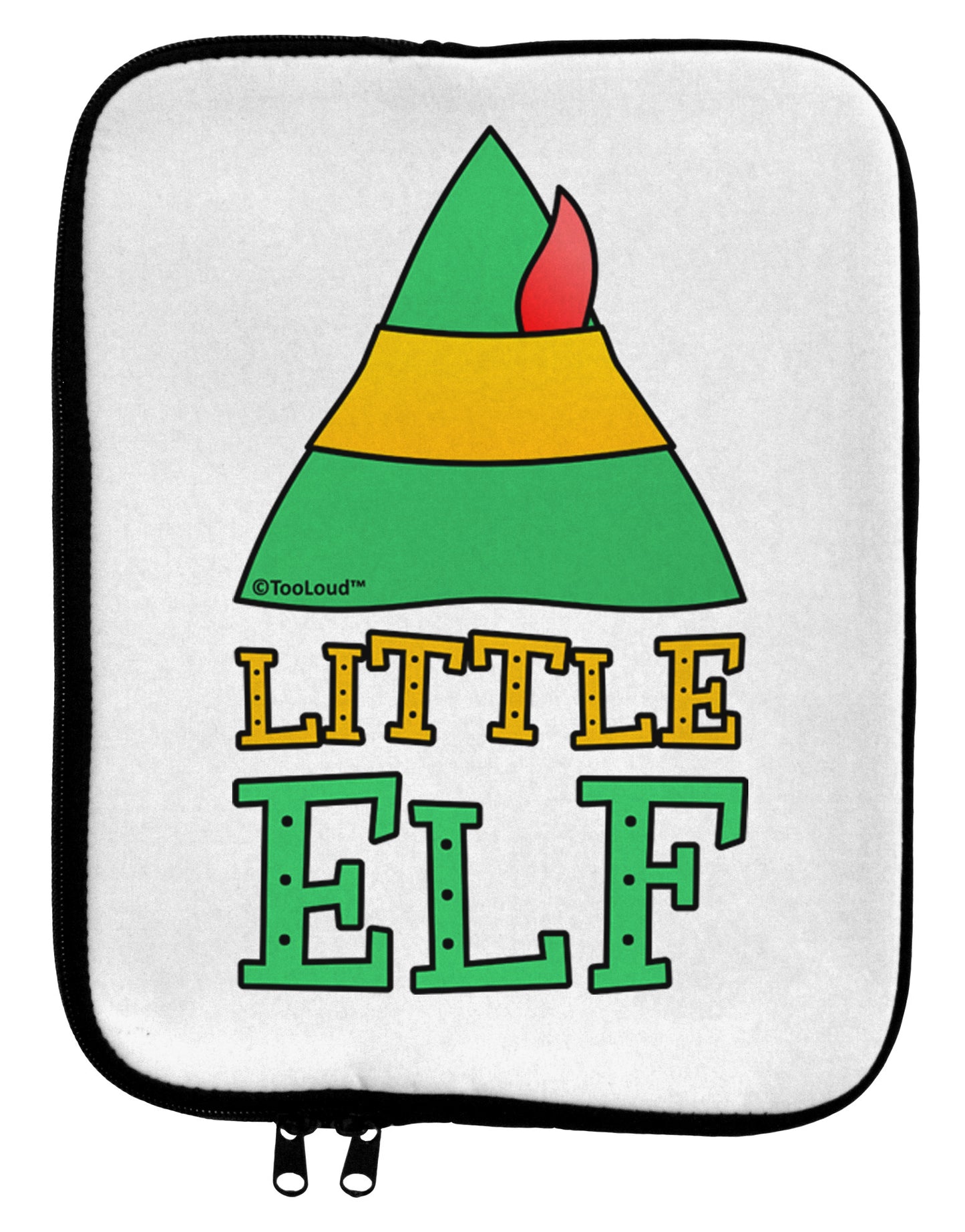 Matching Christmas Design - Elf Family - Little Elf 9 x 11.5 Tablet Sleeve by TooLoud-TooLoud-White-Black-Davson Sales