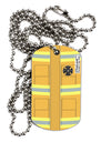 Firefighter Yellow AOP Adult Dog Tag Chain Necklace-Dog Tag Necklace-TooLoud-White-Davson Sales