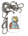 TooLoud Doge to the Moon Adult Dog Tag Chain Necklace-Dog Tag Necklace-TooLoud-1 Piece-Davson Sales