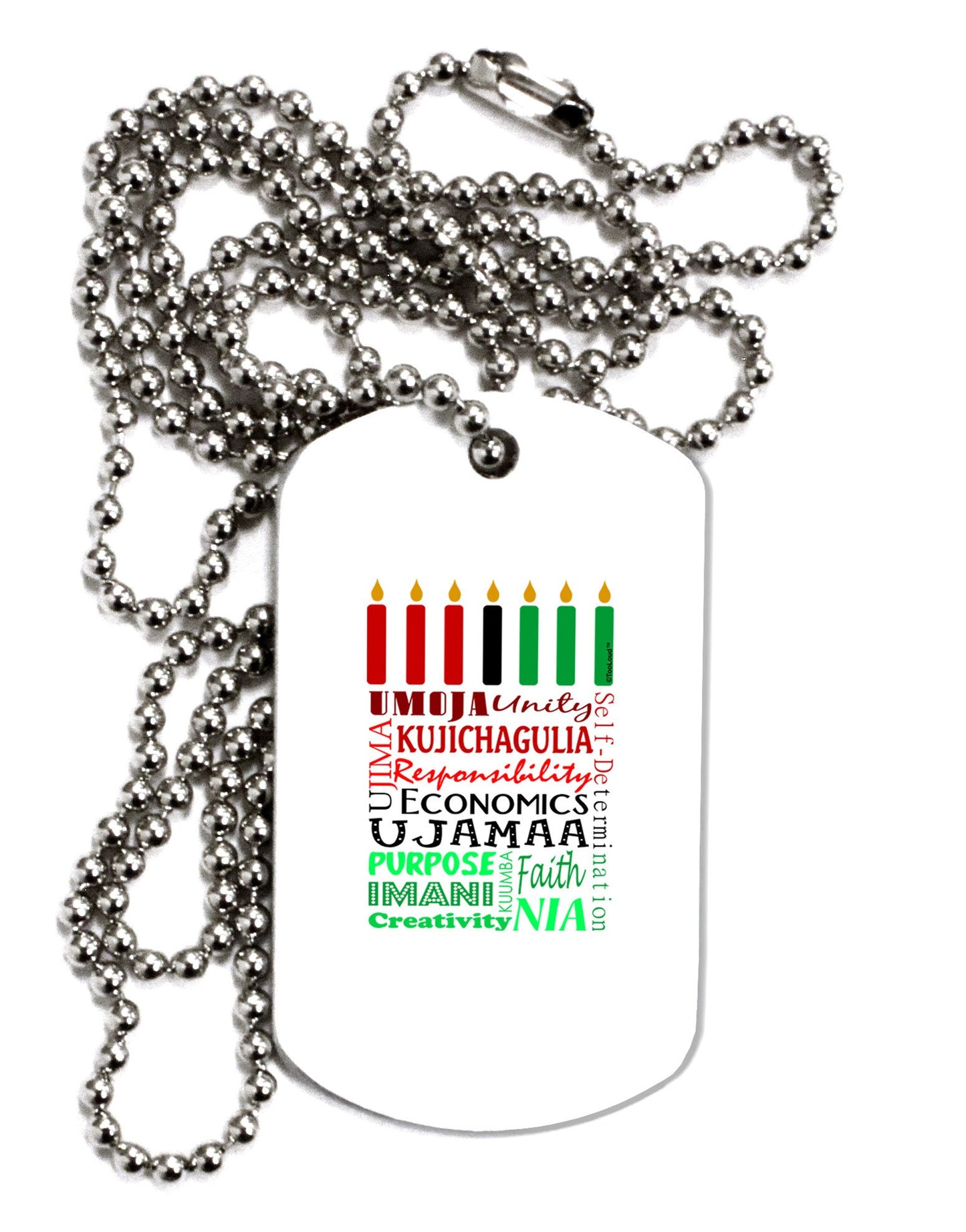 7 Principles Box Adult Dog Tag Chain Necklace-Dog Tag Necklace-TooLoud-12 Pieces-Davson Sales