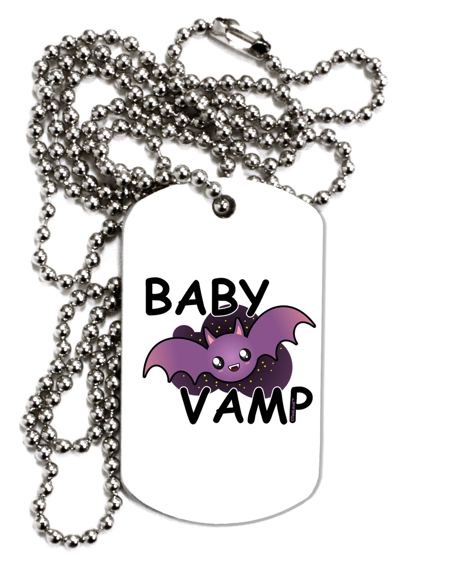 Baby Vamp Adult Dog Tag Chain Necklace by TooLoud-Dog Tag Necklace-TooLoud-1 Piece-Davson Sales