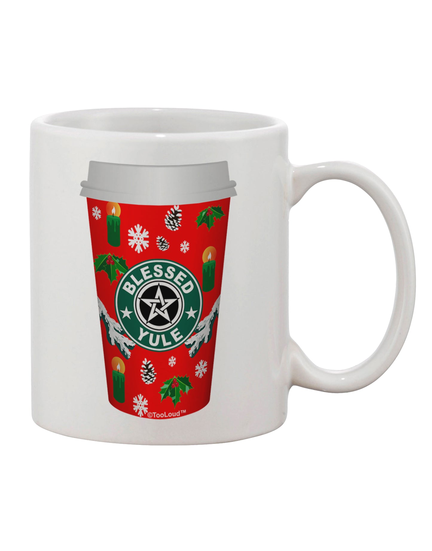 Elevate Your Yule Celebration with the Exquisite Blessed Red Coffee Cup - A Masterpiece by TooLoud-11 OZ Coffee Mug-TooLoud-White-Davson Sales