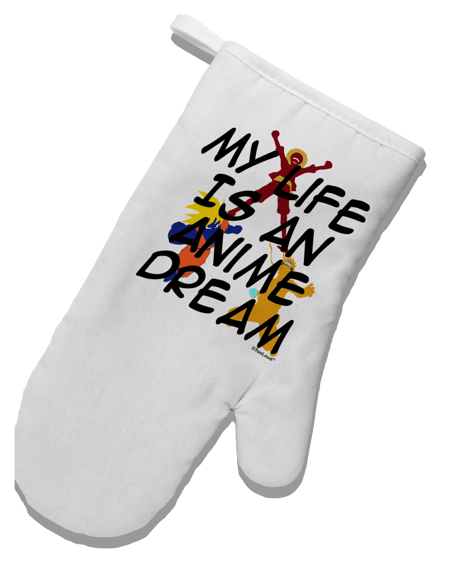 My Life Is An Anime Dream White Printed Fabric Oven Mitt by TooLoud-Oven Mitt-TooLoud-White-Davson Sales