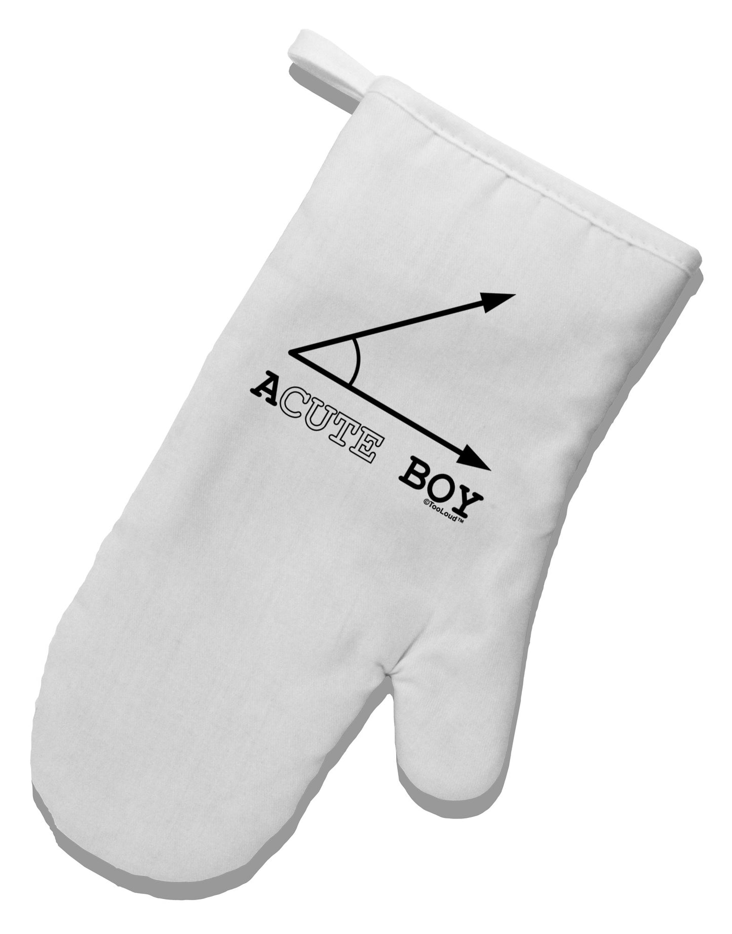 Acute Boy White Printed Fabric Oven Mitt-Oven Mitt-TooLoud-White-Davson Sales