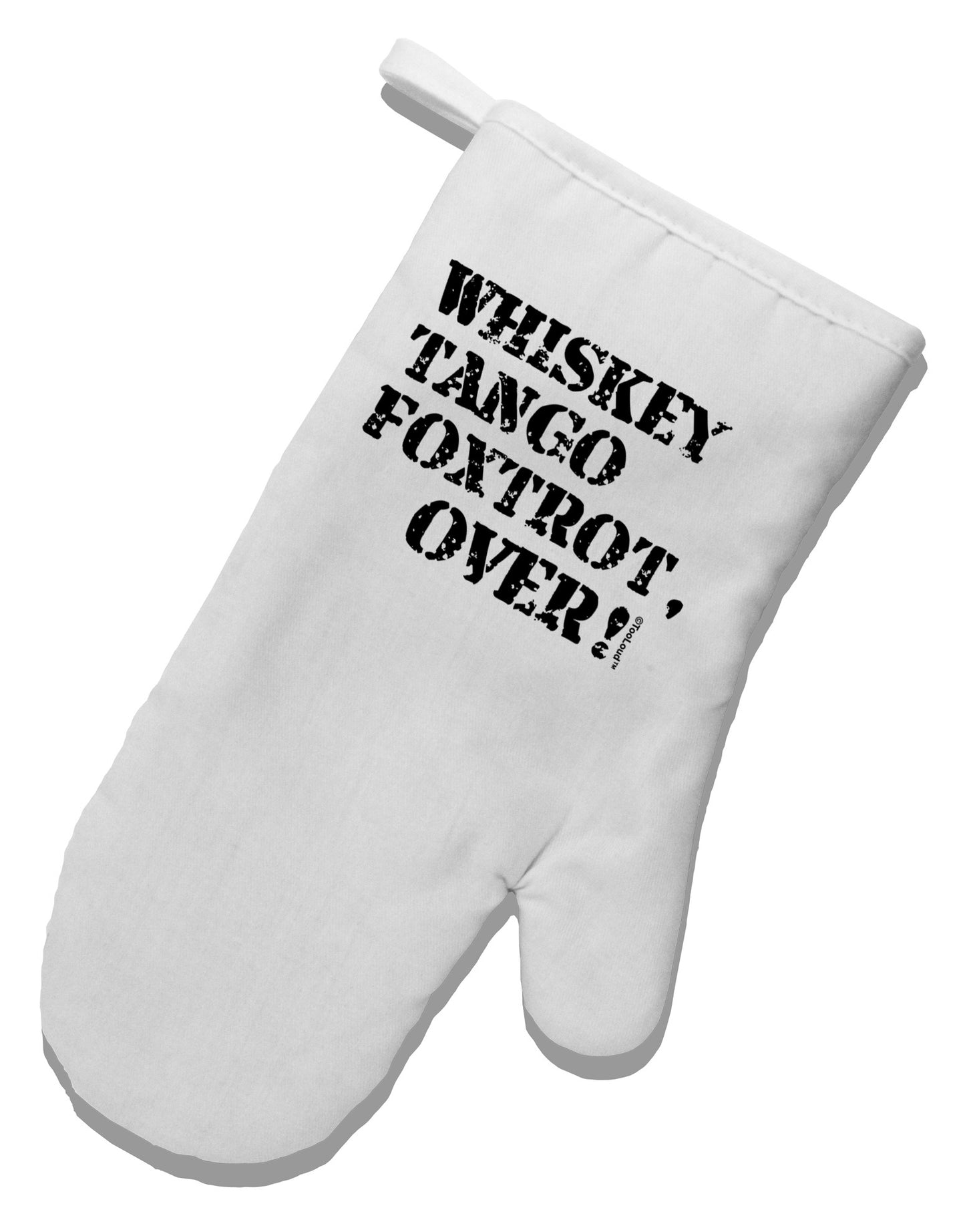 Whiskey Tango Foxtrot WTF White Printed Fabric Oven Mitt by TooLoud-Oven Mitt-TooLoud-White-Davson Sales