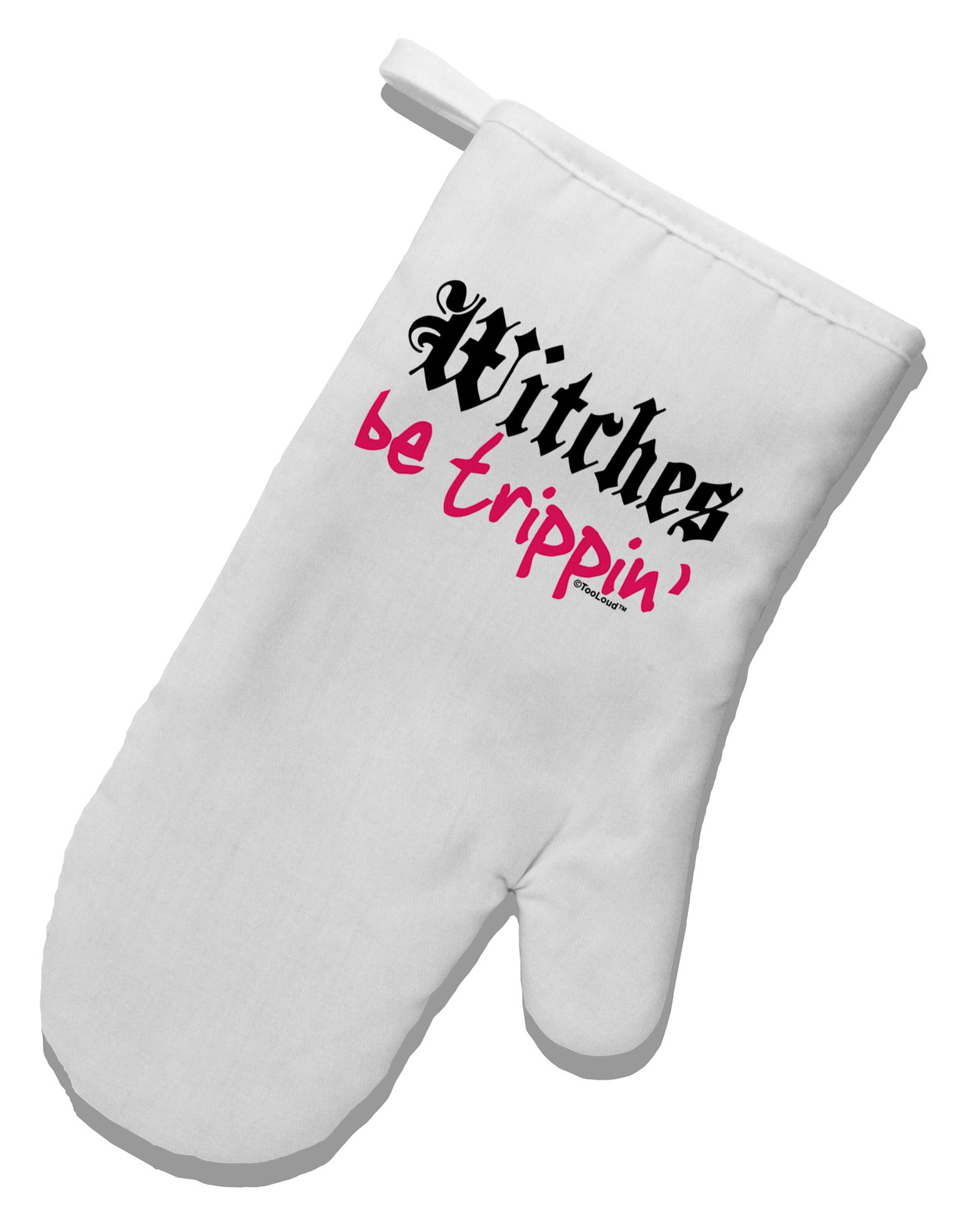 Witches Be Trippin White Printed Fabric Oven Mitt-Oven Mitt-TooLoud-White-Davson Sales