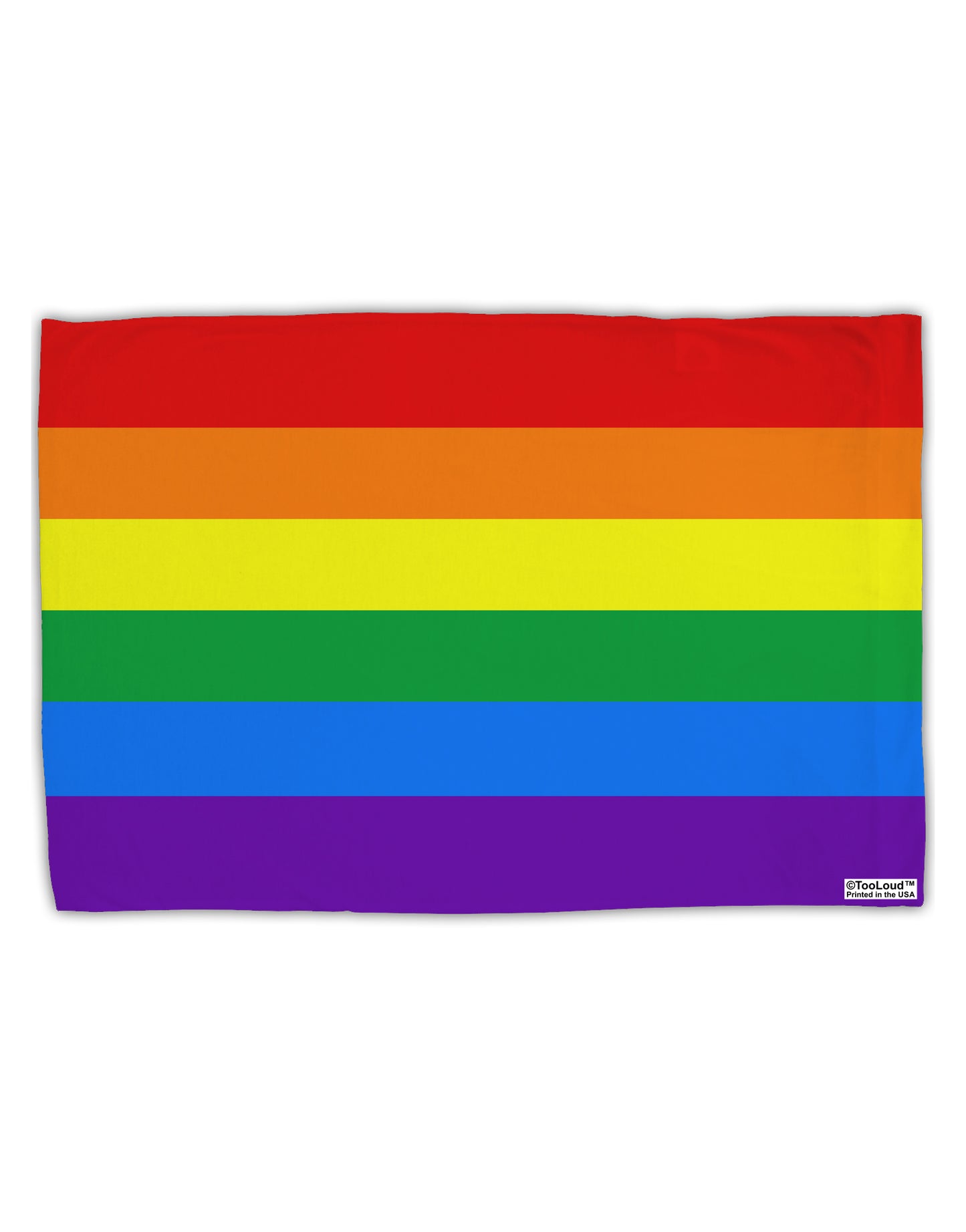 Rainbow Horizontal Gay Pride Flag Standard Size Polyester Pillow Case All Over Print by TooLoud-Pillow Case-TooLoud-White-Davson Sales
