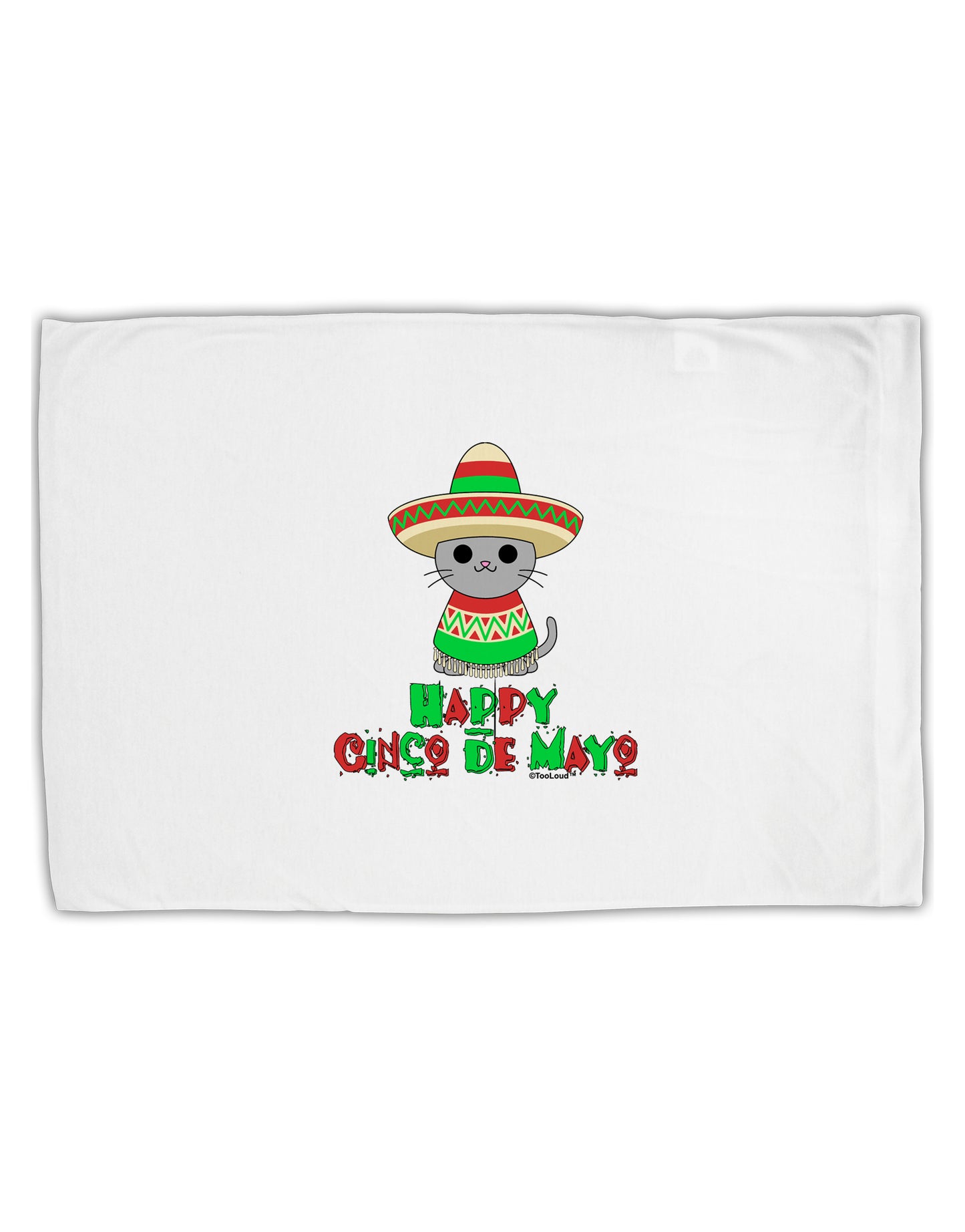 Happy Cinco de Mayo Cat Standard Size Polyester Pillow Case by TooLoud-Pillow Case-TooLoud-White-Davson Sales