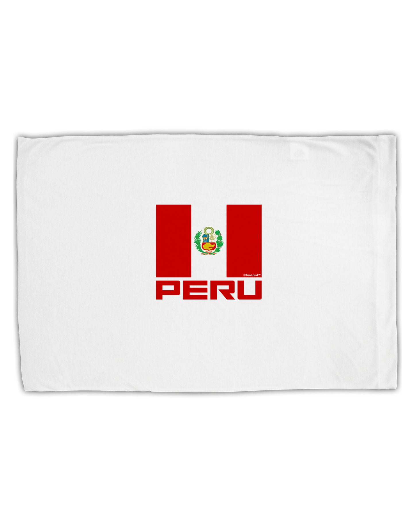Peru Flag Standard Size Polyester Pillow Case-Pillow Case-TooLoud-White-Davson Sales