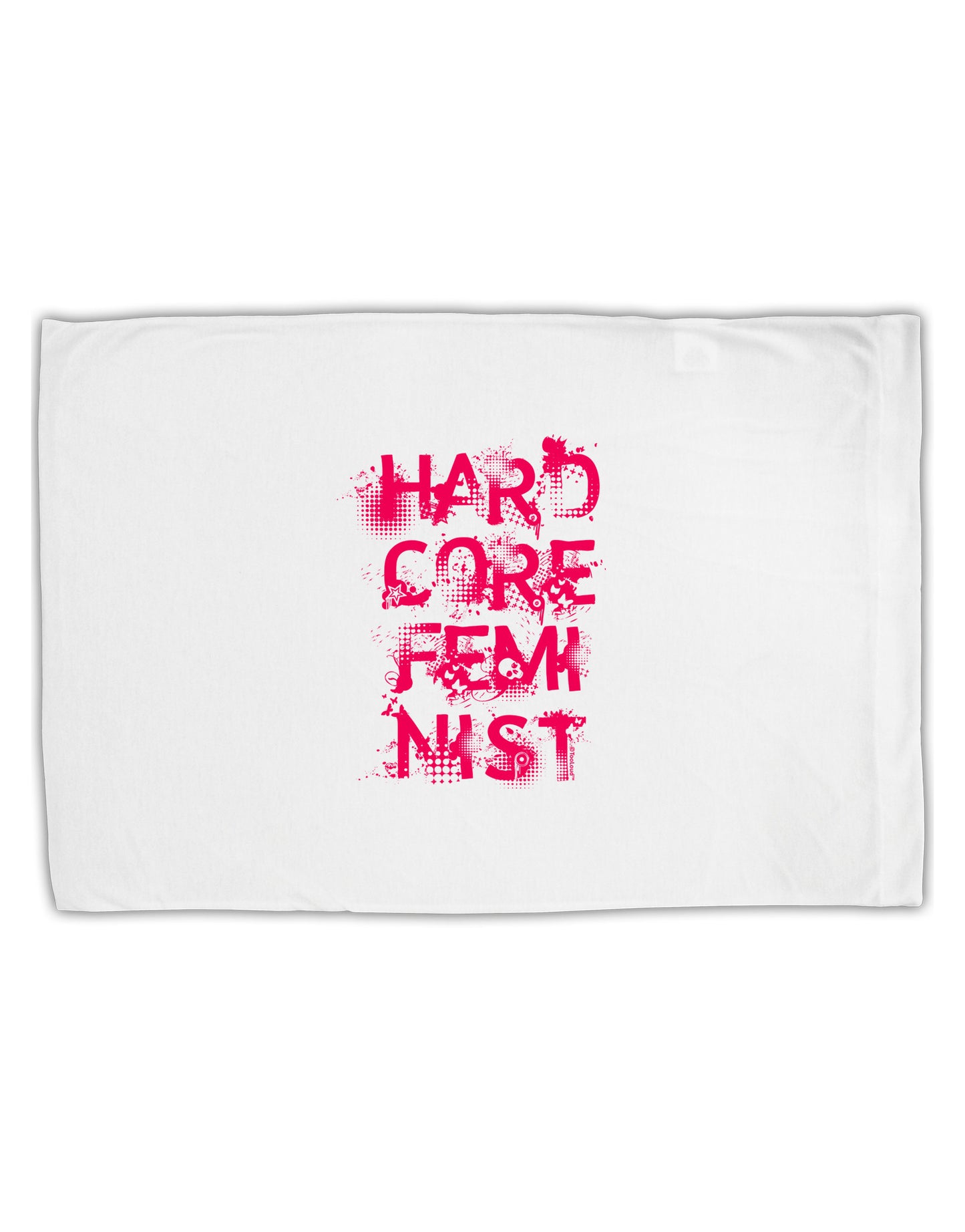 Hardcore Feminist - Pink Standard Size Polyester Pillow Case-Pillow Case-TooLoud-White-Davson Sales