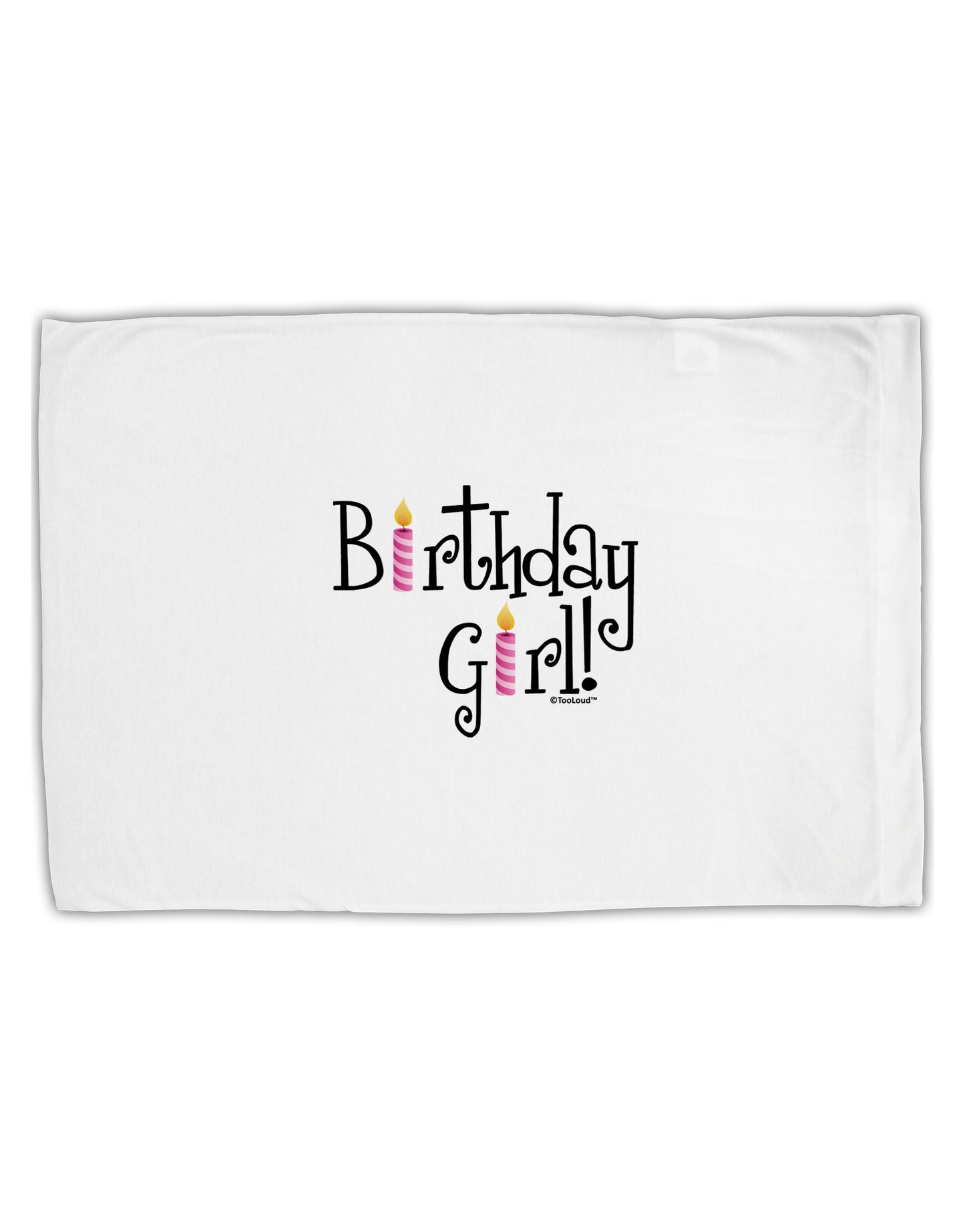 Birthday Girl - Birthday Candles Standard Size Polyester Pillow Case by TooLoud-Pillow Case-TooLoud-White-Davson Sales