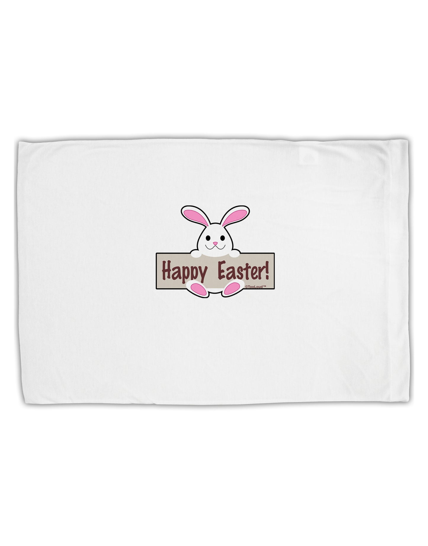 Cute Bunny - Happy Easter Standard Size Polyester Pillow Case by TooLoud-Pillow Case-TooLoud-White-Davson Sales