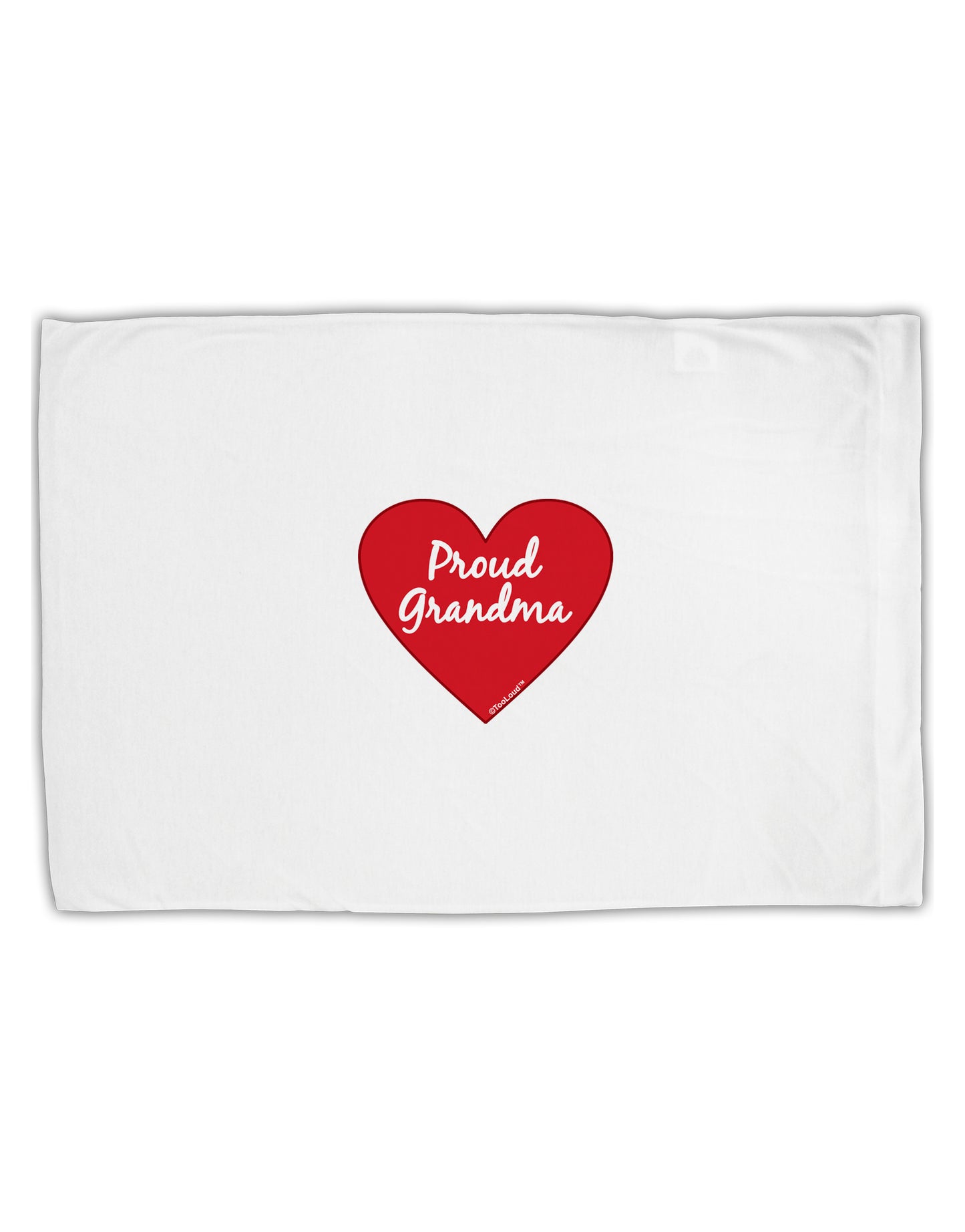 Proud Grandma Heart Standard Size Polyester Pillow Case by TooLoud-Pillow Case-TooLoud-White-Davson Sales