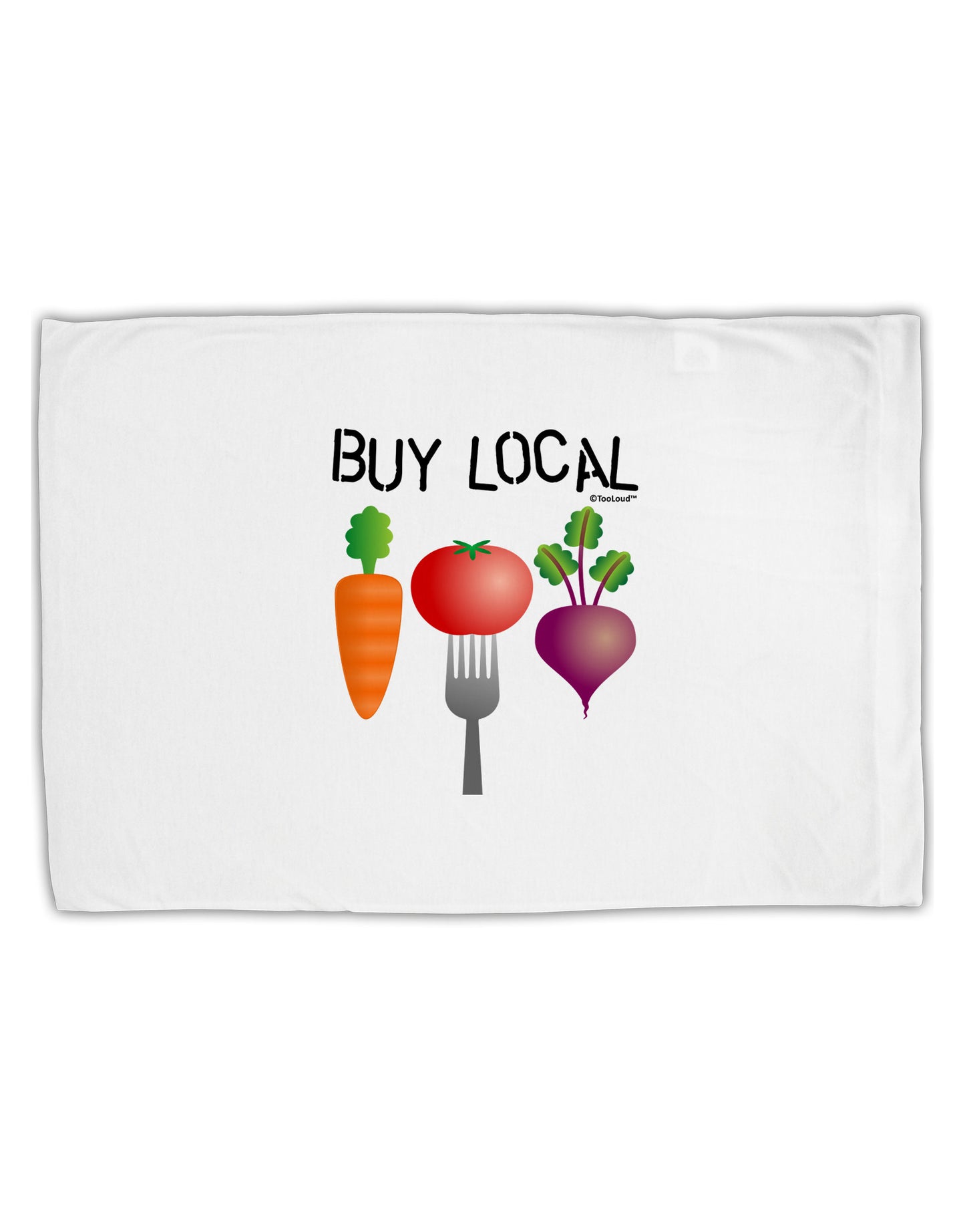 Buy Local - Vegetables Design Standard Size Polyester Pillow Case-Pillow Case-TooLoud-White-Davson Sales