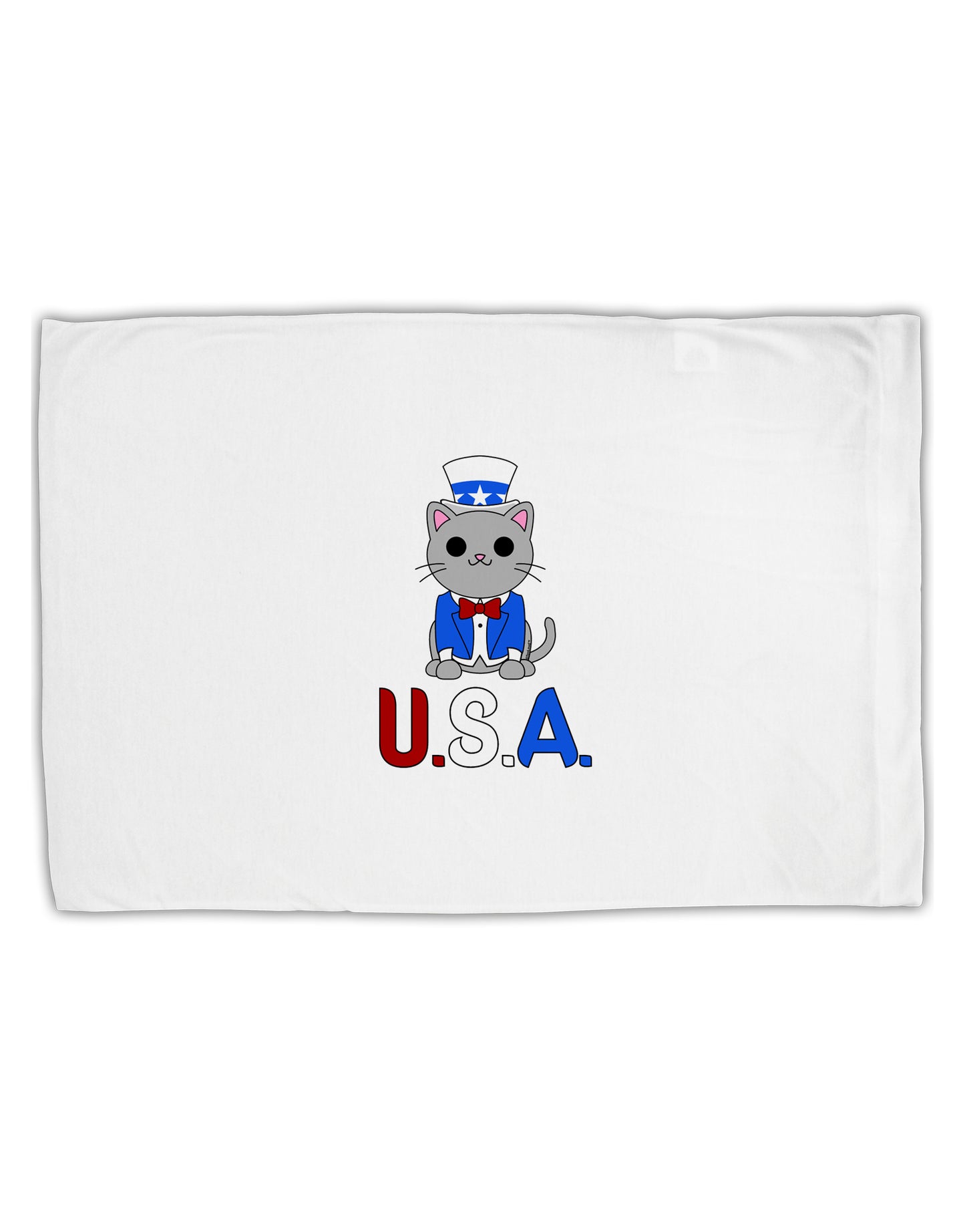 Patriotic Cat - USA Standard Size Polyester Pillow Case by TooLoud-Pillow Case-TooLoud-White-Davson Sales