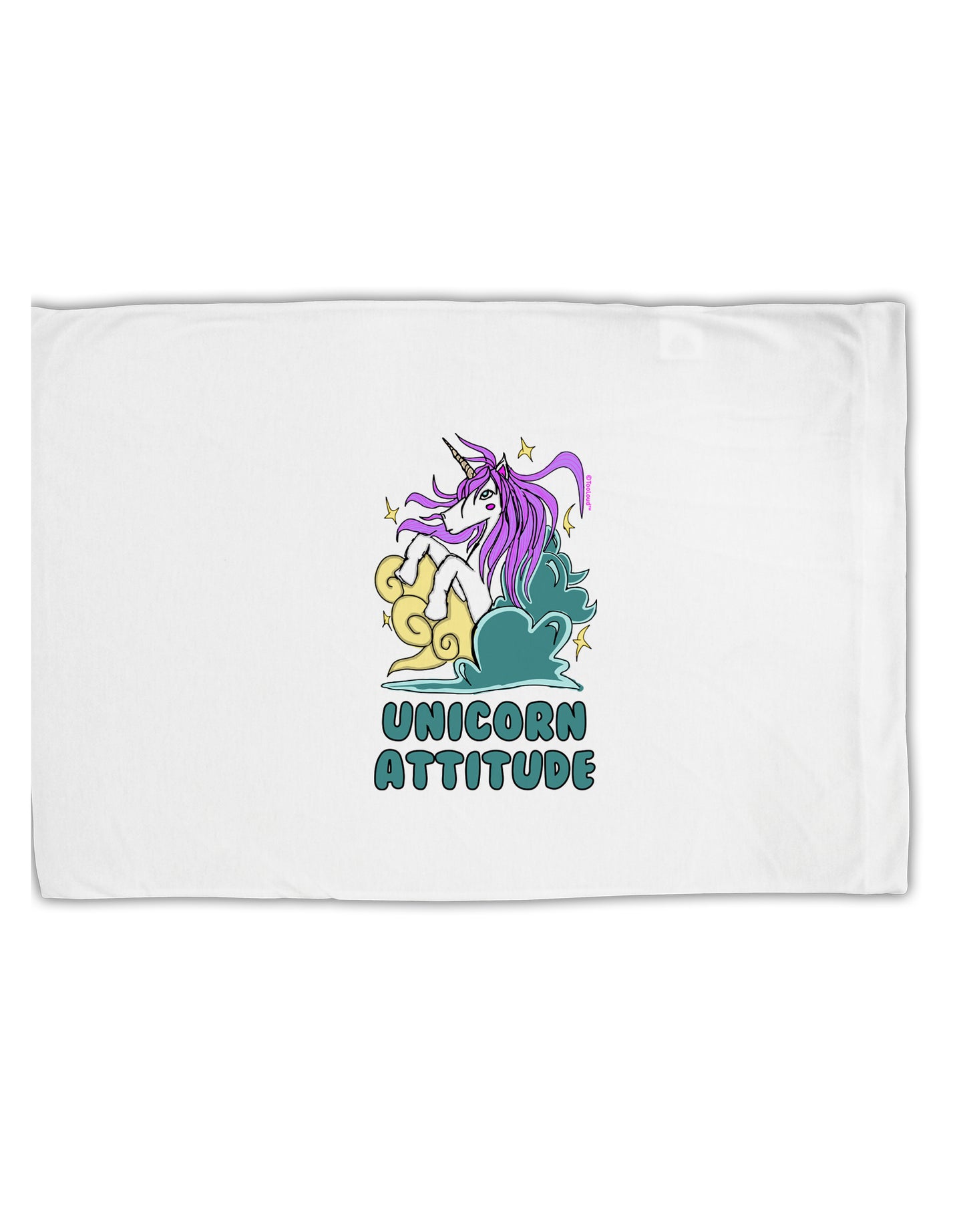 TooLoud Unicorn Attitude Standard Size Polyester Pillow Case-Pillow Case-TooLoud-Davson Sales